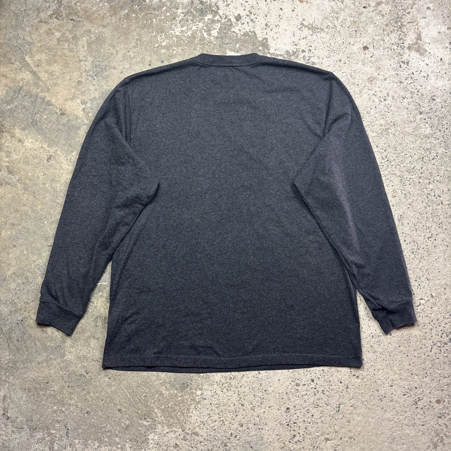 Carhartt Men's Grey Long Sleeve T-Shirt W/ Embroidered Logo | Size: L