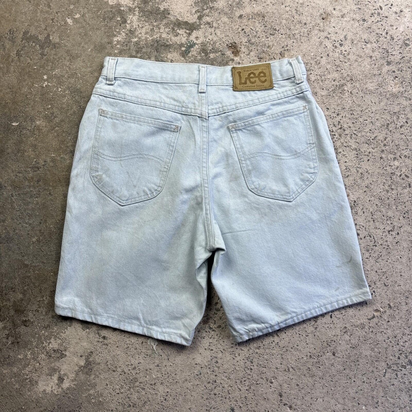 Light Blue Denim Lee Jean Shorts | W32"