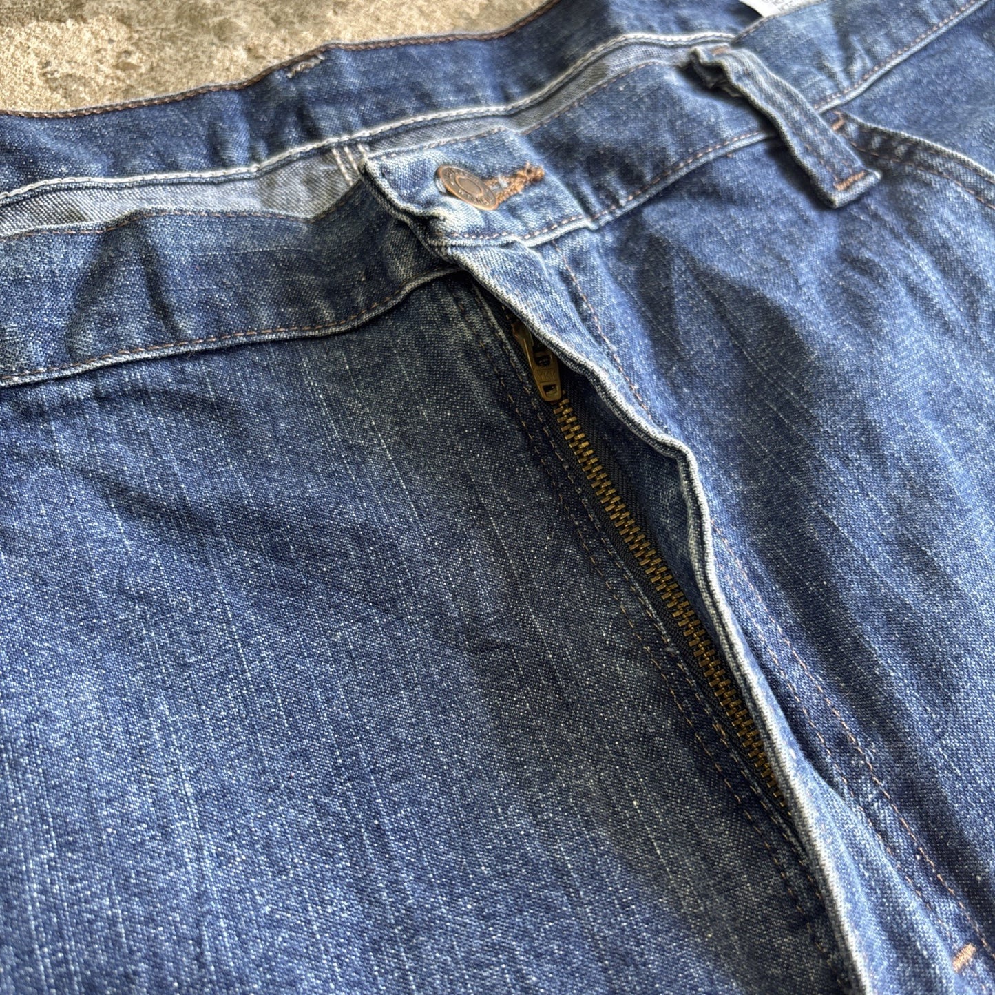 Blue Denim Wrangler Carpenter Jean Shorts | W42"