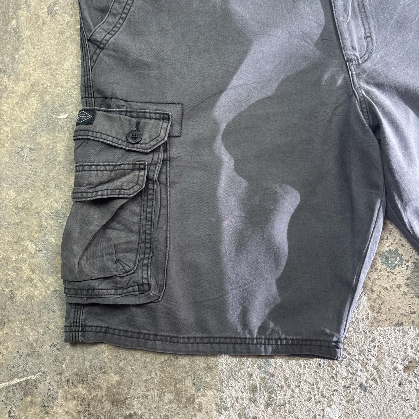 Dark Grey Lee Cotton Cargo Shorts | W42"