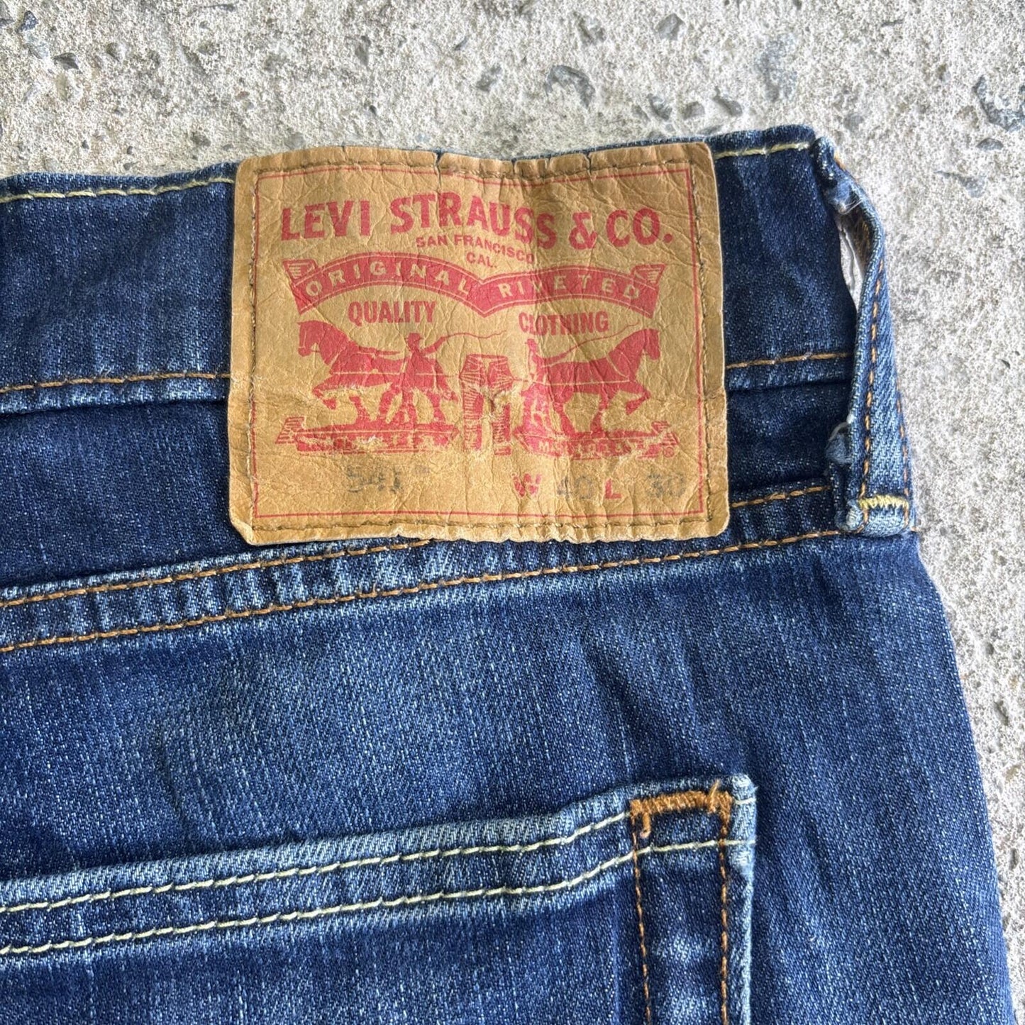 Blue Denim Levi’s Cut Off Denim Jean Shorts | W40"