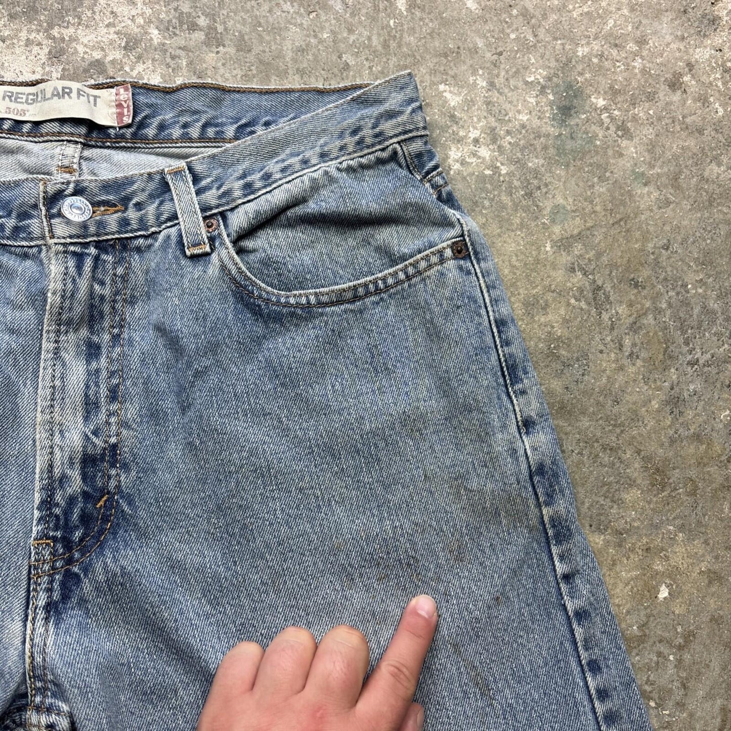 Blue Denim Levi’s 505 Men’s Cut Off Shorts | W34