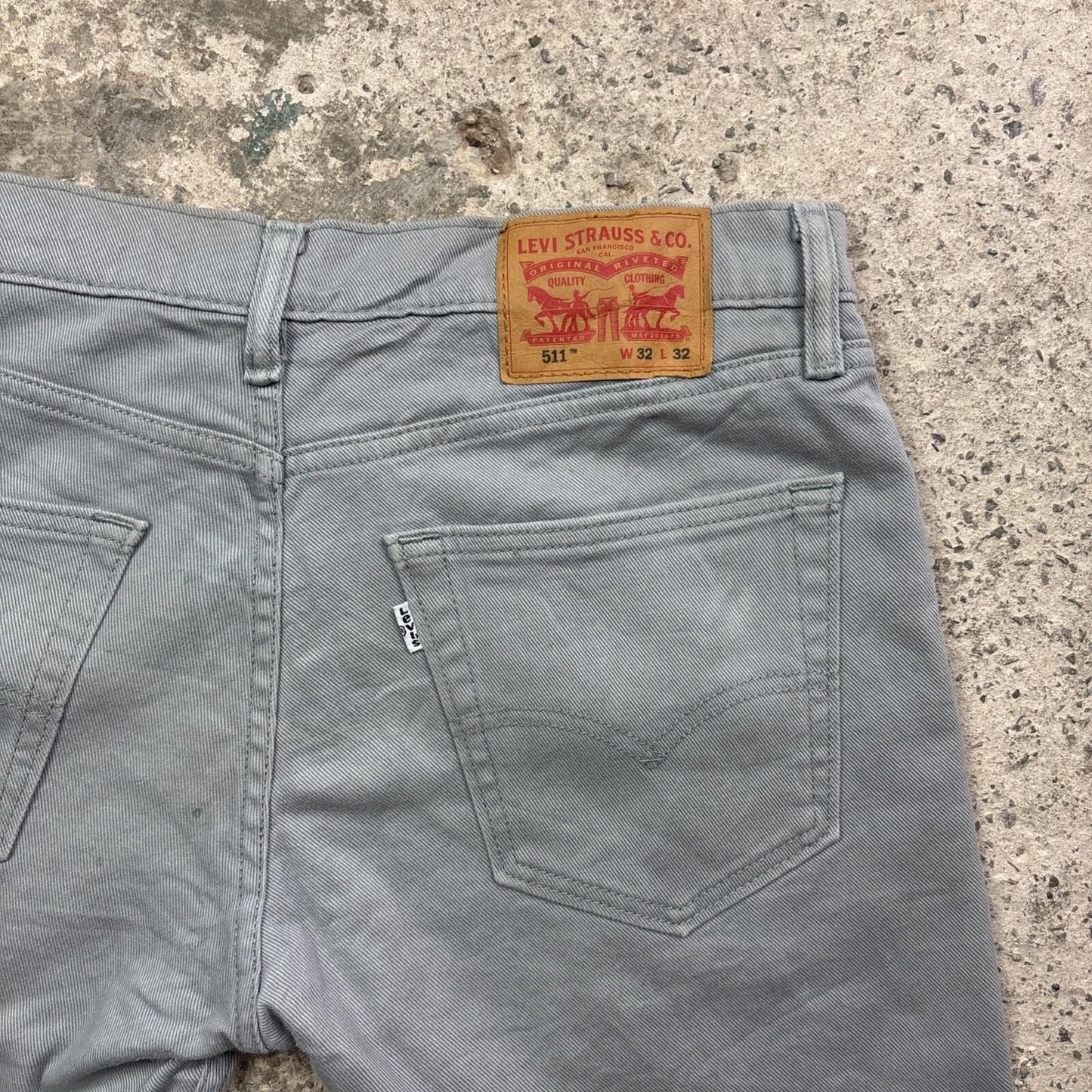Grey Denim Levi’s 511 Cut Off Jean Shorts | W32"