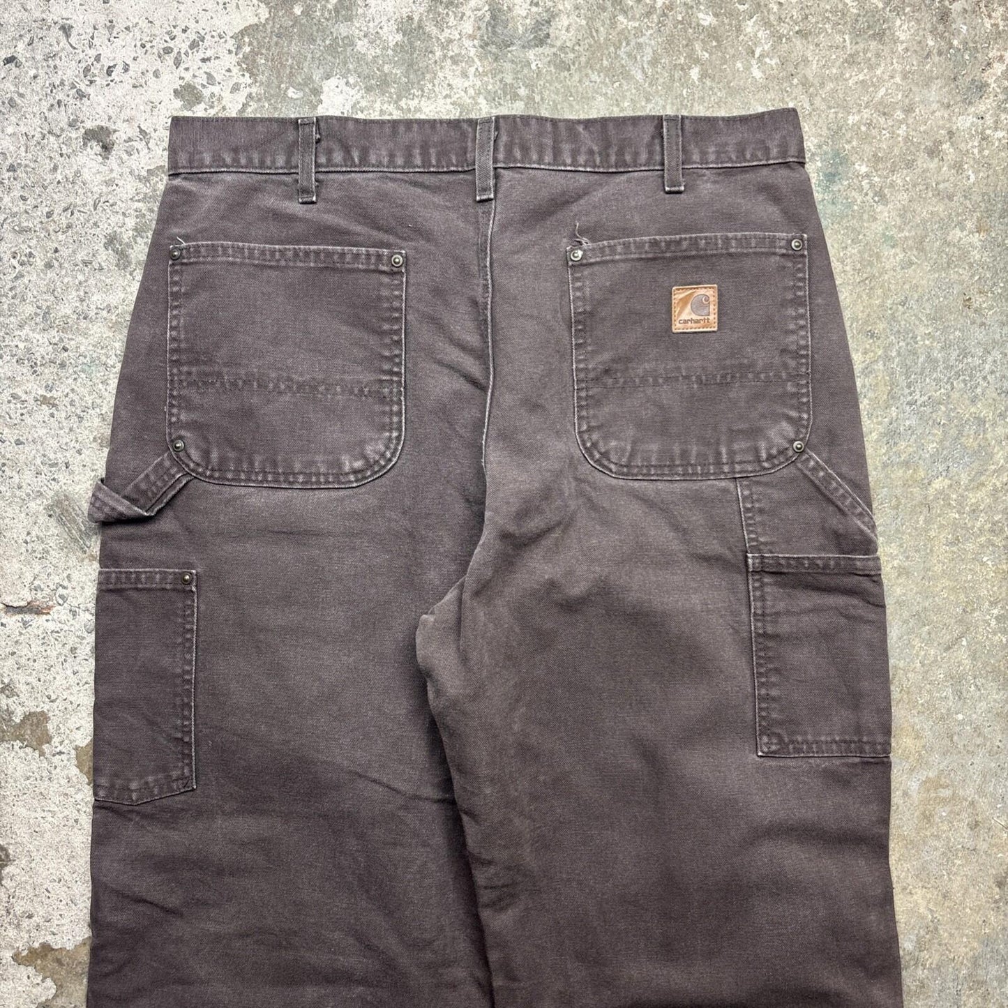 Brown Carhartt Double Knee Men’s Dungaree Fit Trousers | W36L36