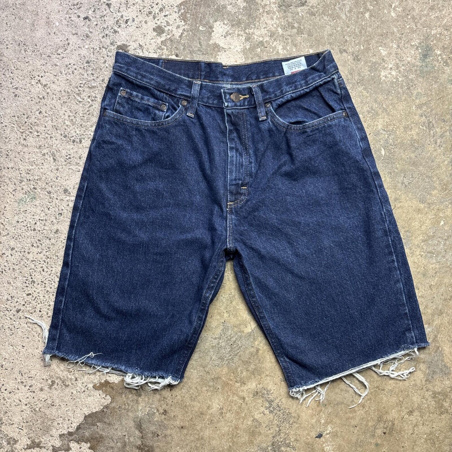 Blue Denim Wrangler Men’s Cut Off Shorts | W32