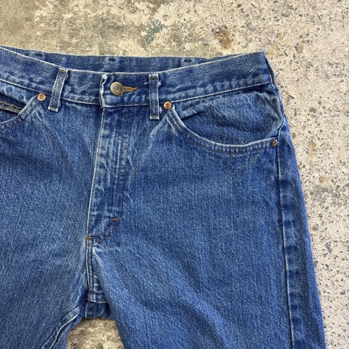 Blue Denim Lee Cut Off Jean Shorts | W33"