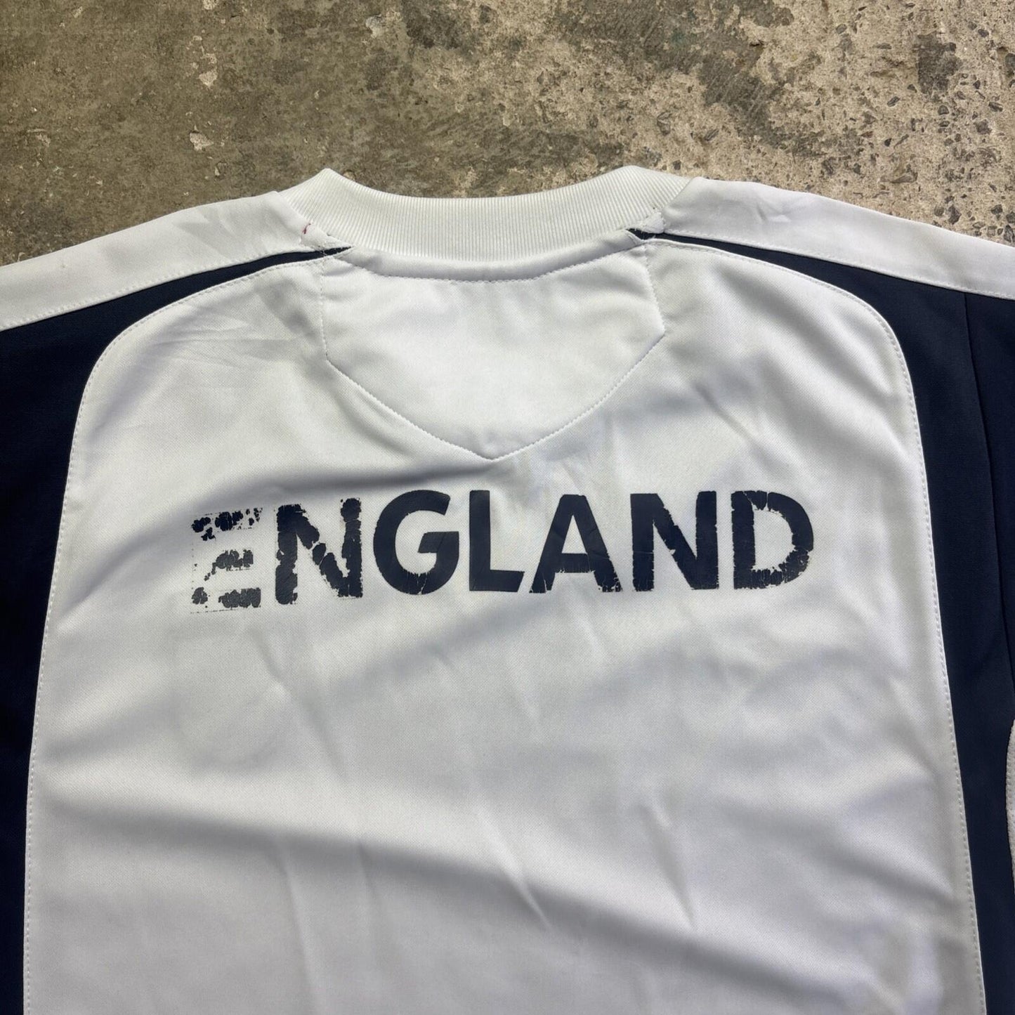 Navy & White Gradient England Umbro Football Training Shirt | Size: S