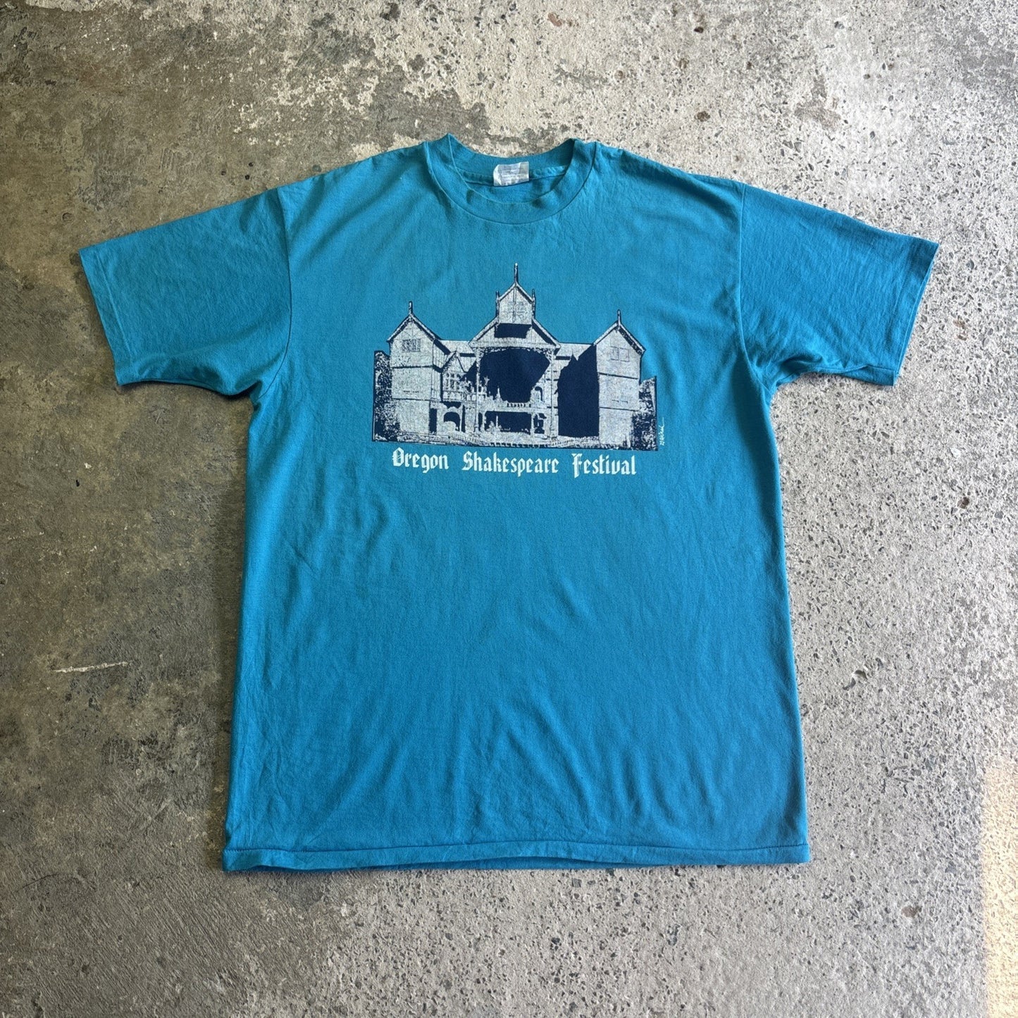 Vibrant Blue Graphic Single Stitch Hanes T-shirt | Size: XL