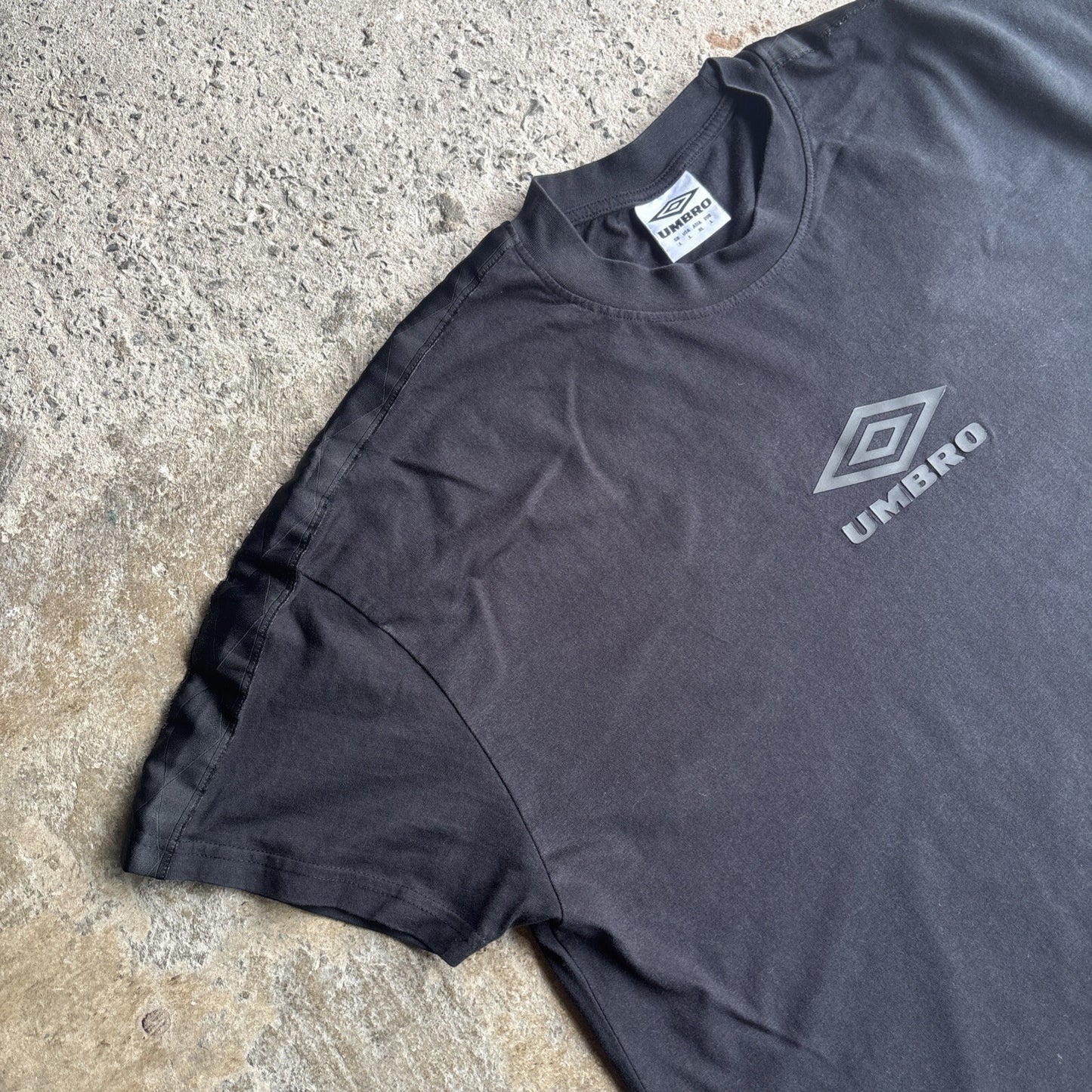 Black Umbro Logo T-Shirt With Shoulder Design | Size L