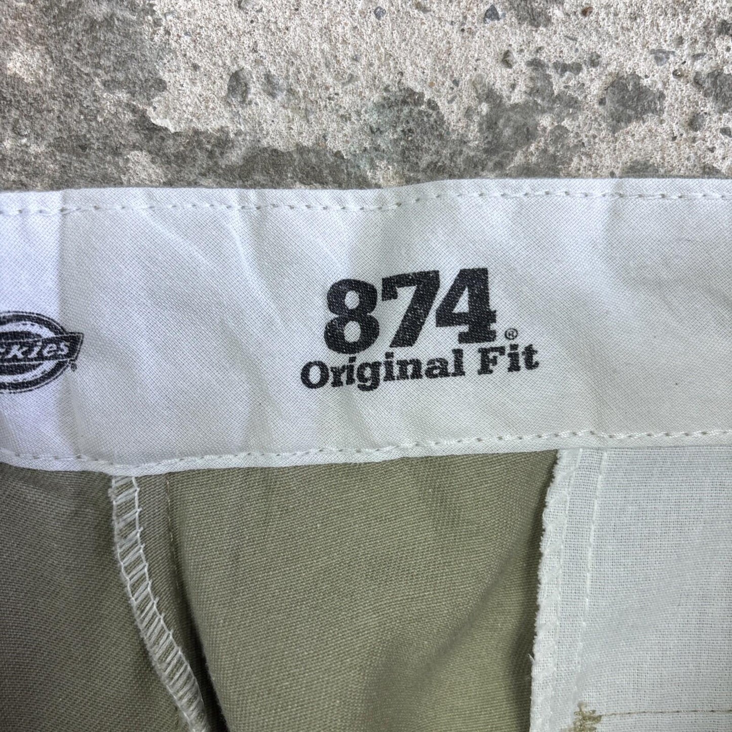 Cream Dickies 874 Original Fit Straight Pants | W36"
