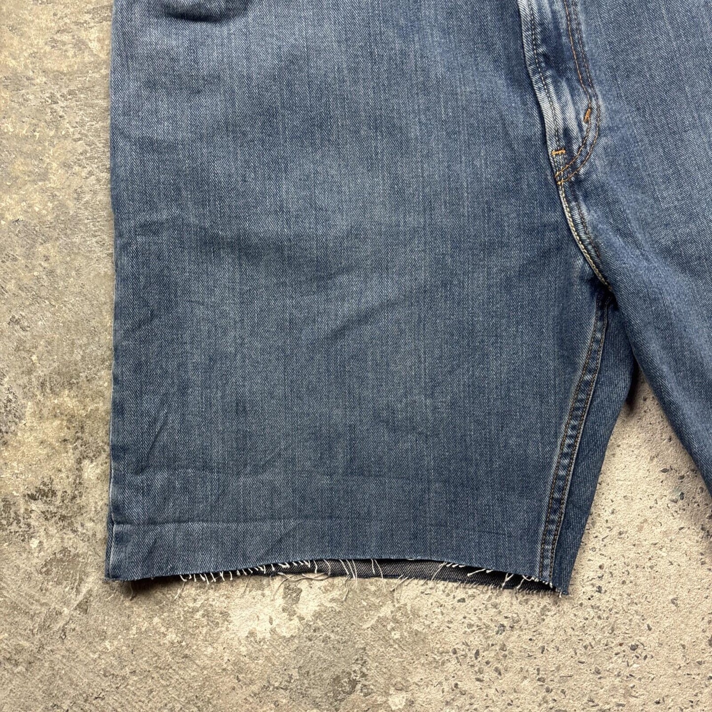 Blue Denim Levi’s 559 Relaxed Cut Off Jean Shorts | W38"