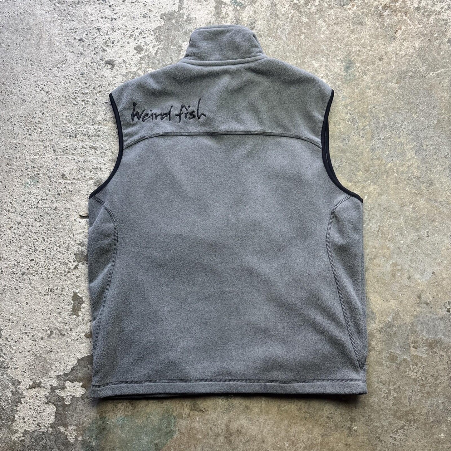 Weird Fish Men's Grey Full Zip Fleece Gilet 00s - M