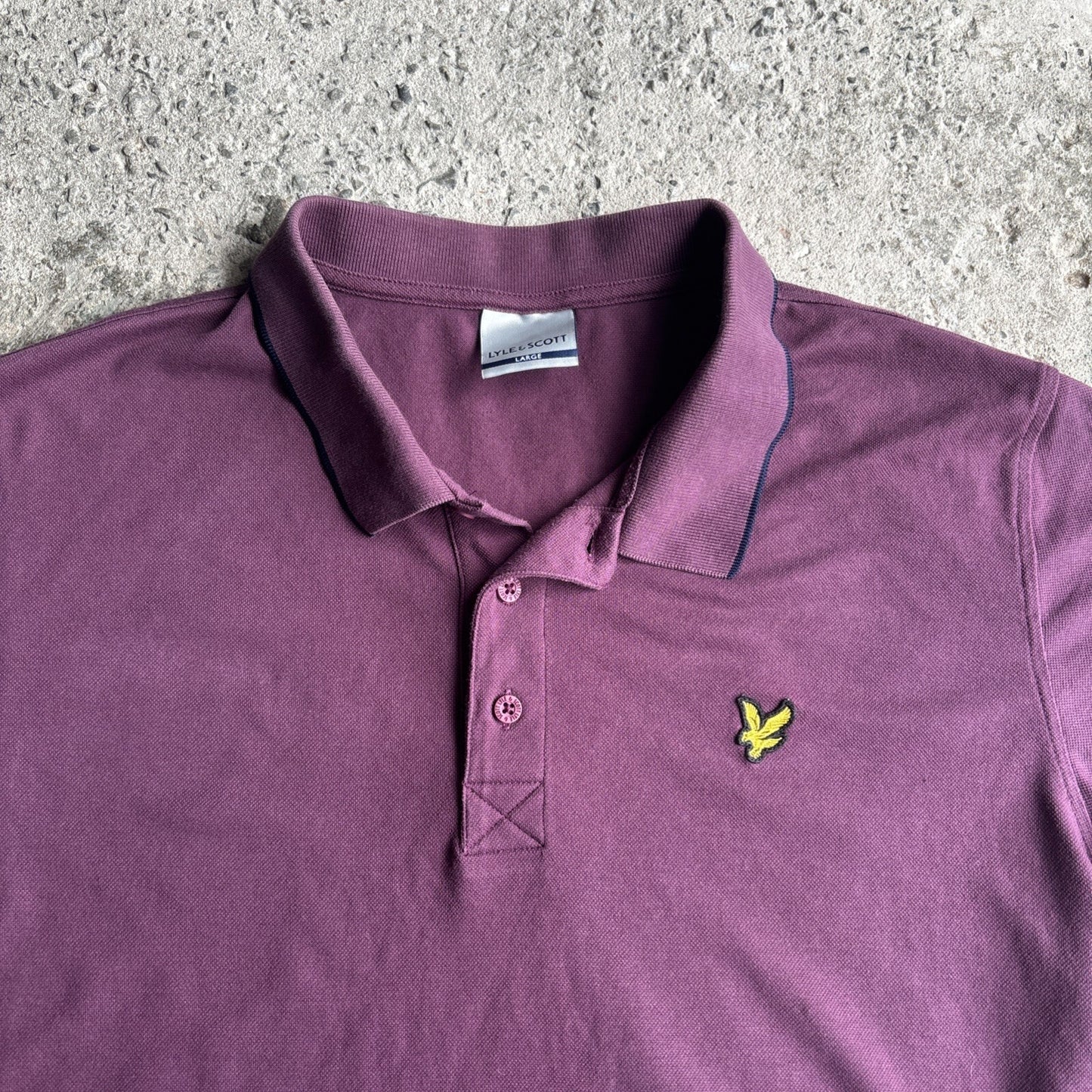 Purple Lyle & Scott Classic Embroidered Logo Polo Shirt | Size L