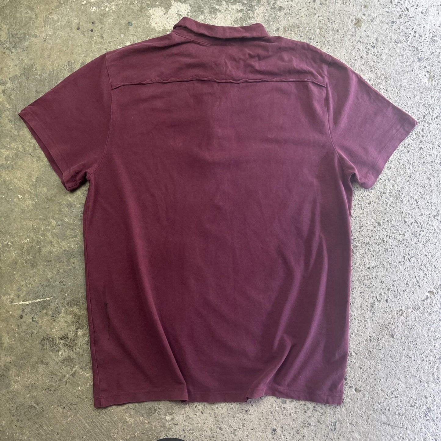 Y2K Burgundy Harley Davidson Polo Shirt | Size XL