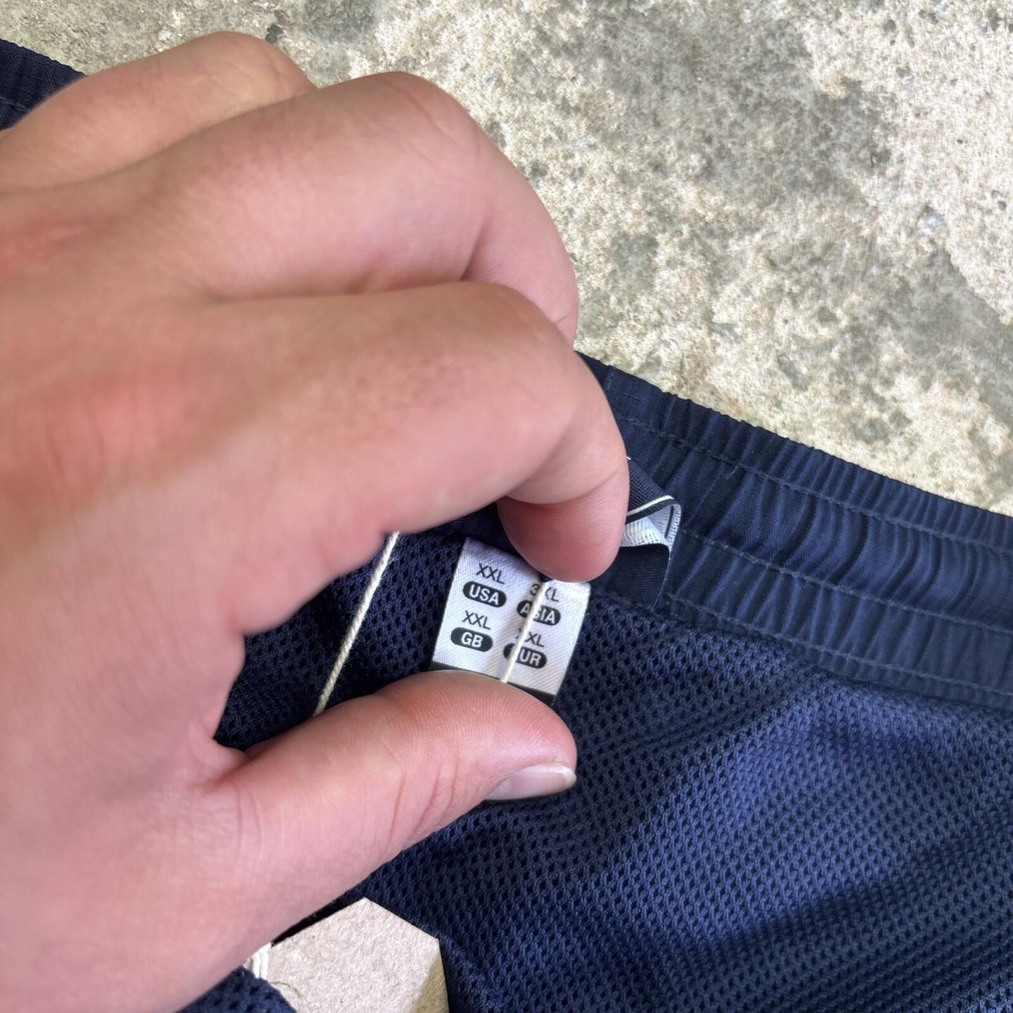 00s Navy & White Umbro England Football Shorts | XXL