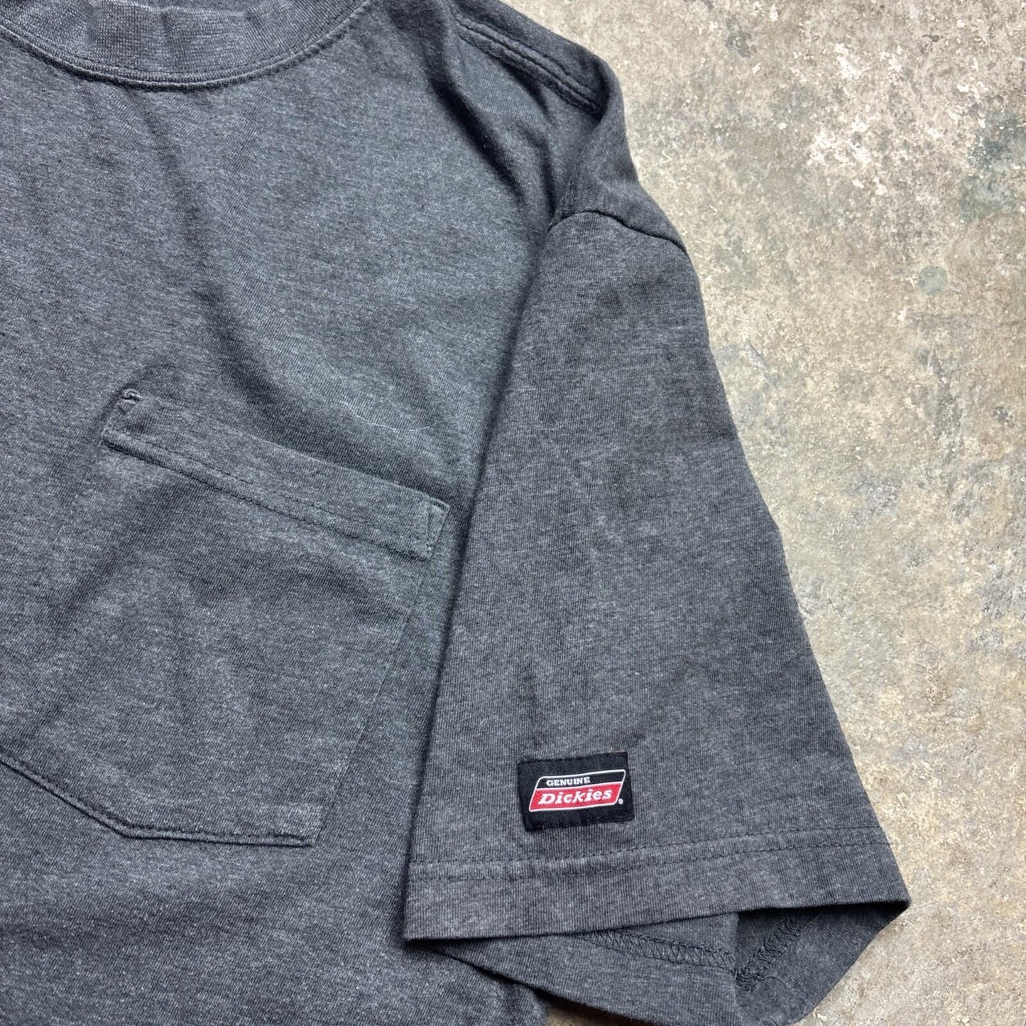Grey Dickies Single Pocket Men’s T-shirt | L