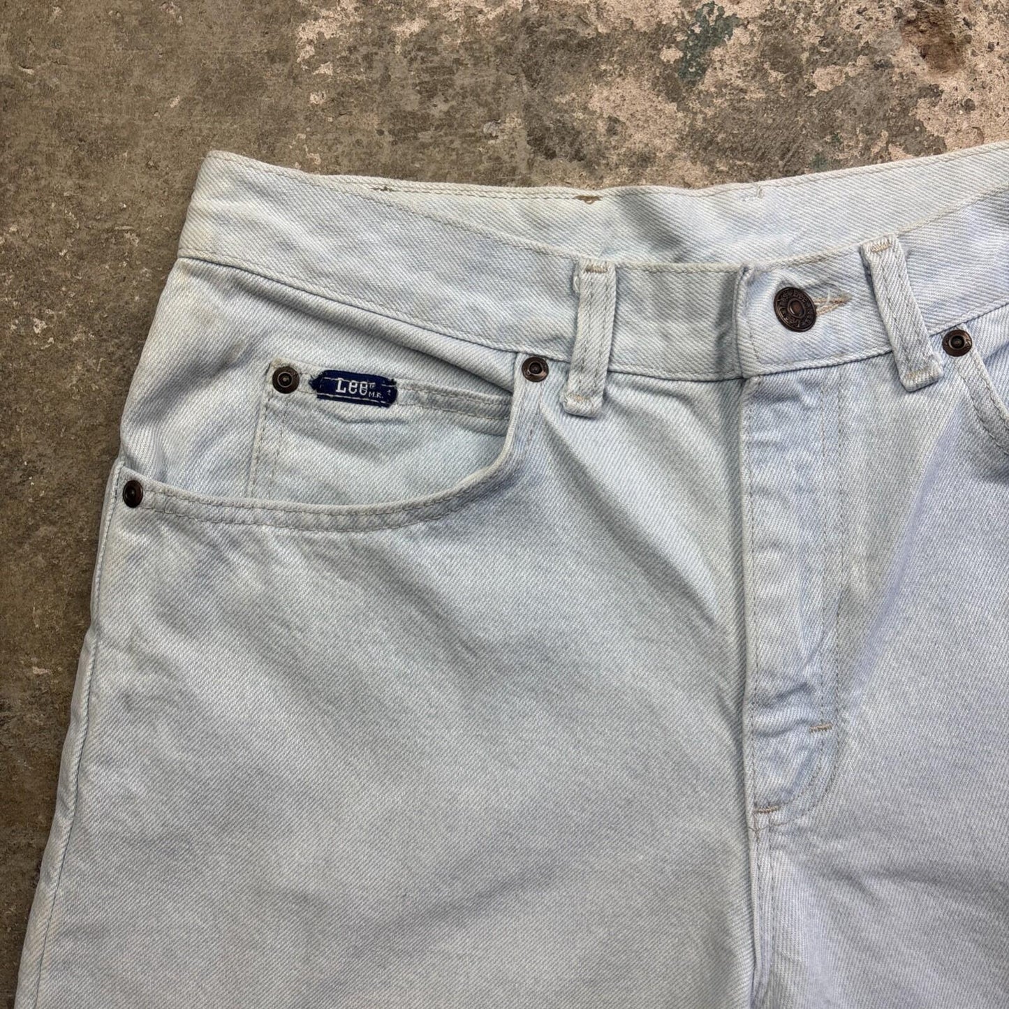 Light Blue Denim Lee Jean Shorts | W32"