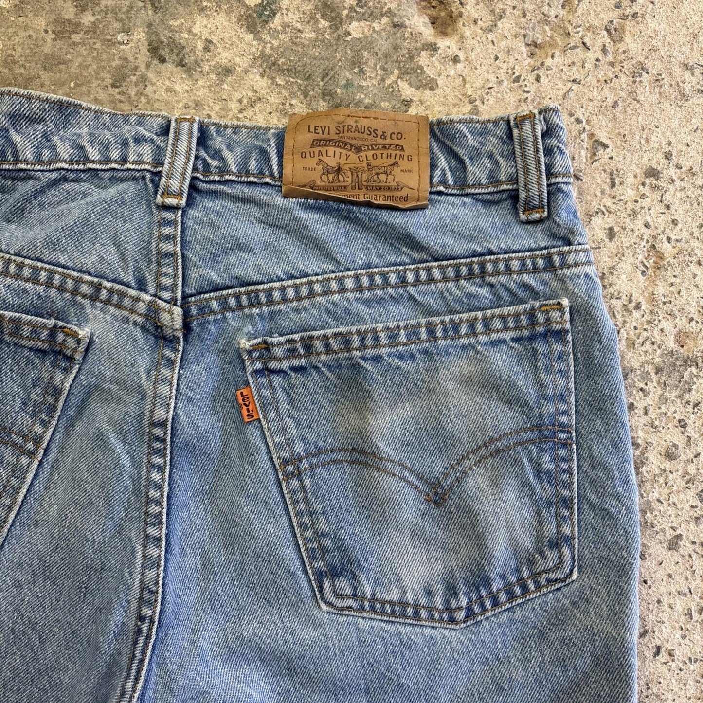 Light Blue Levi’s Cut Off Denim Jean Shorts | W32"