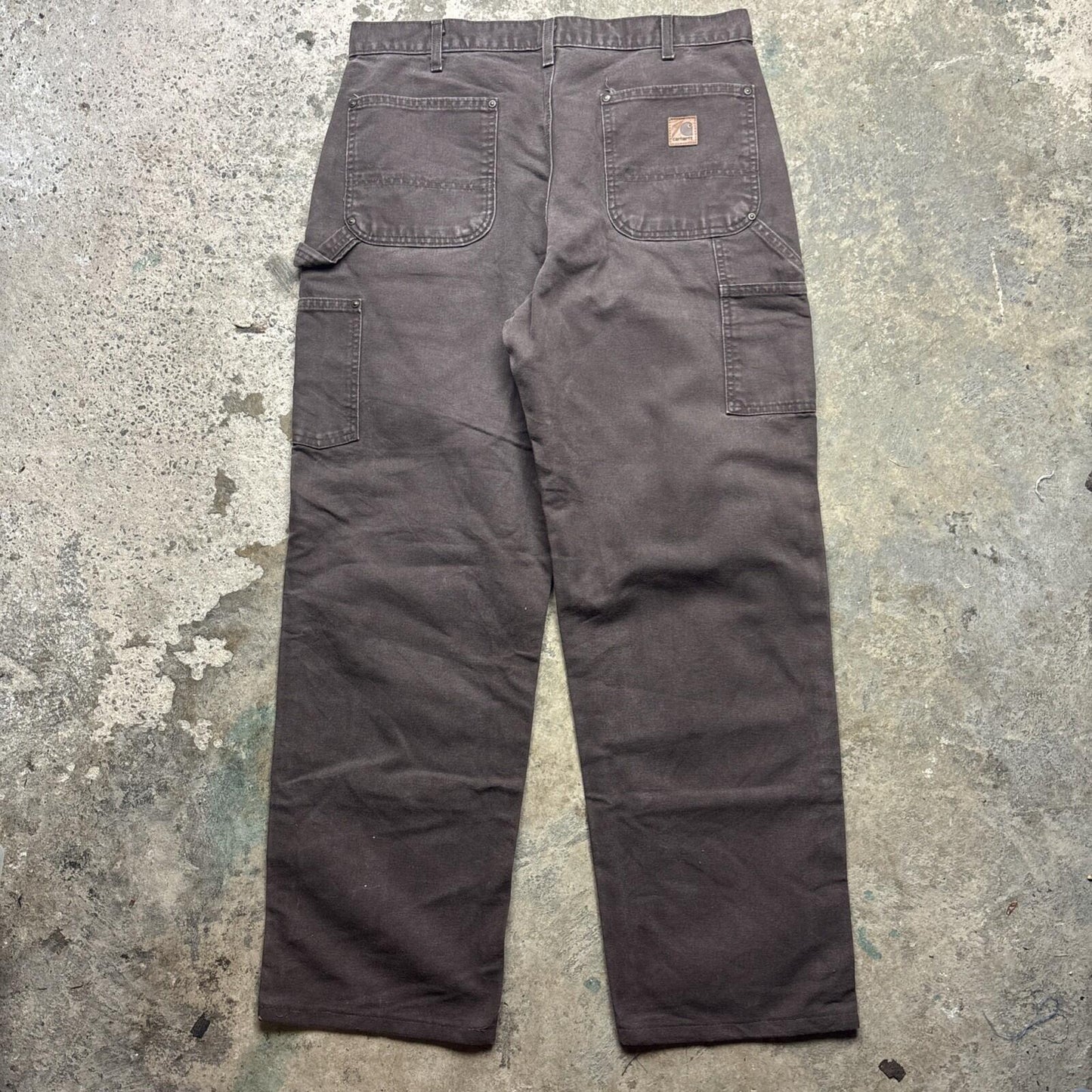 Brown Carhartt Double Knee Men’s Dungaree Fit Trousers | W36L36