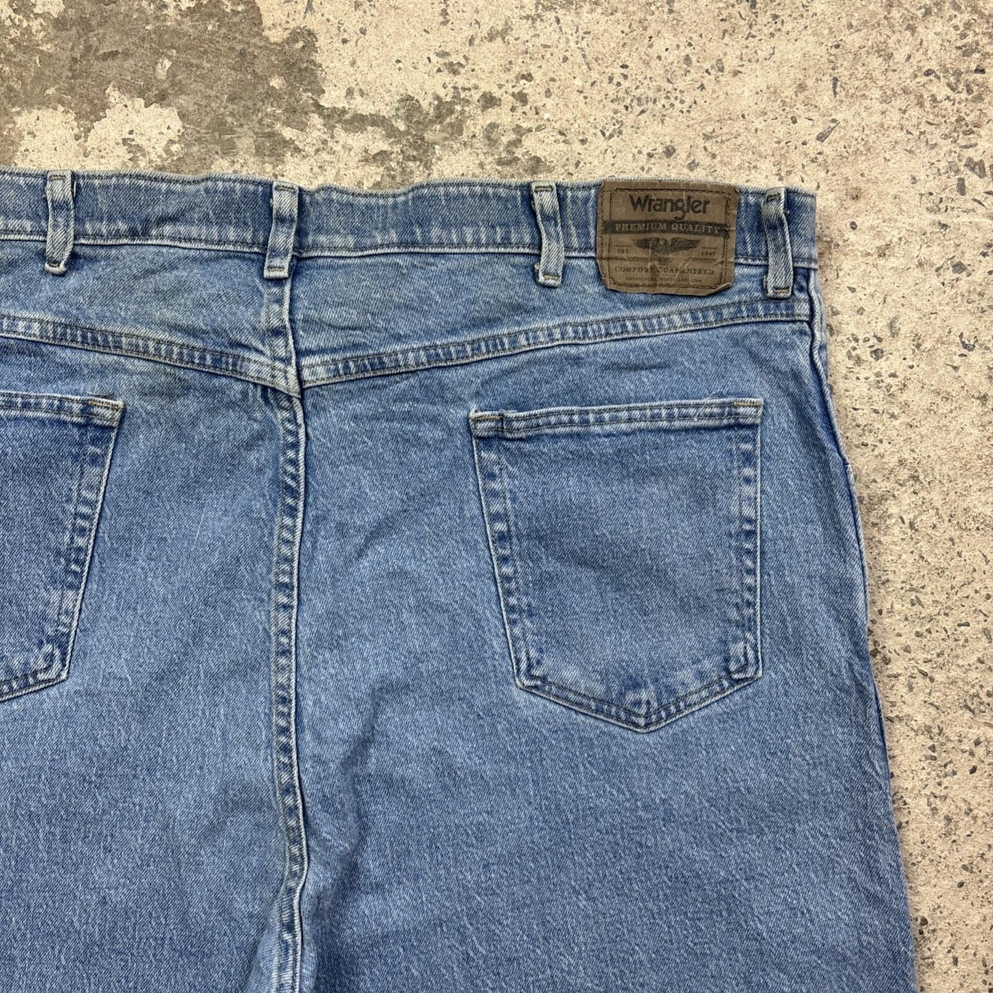 Blue Denim Wrangler Cut Off Jean Shorts | W42"