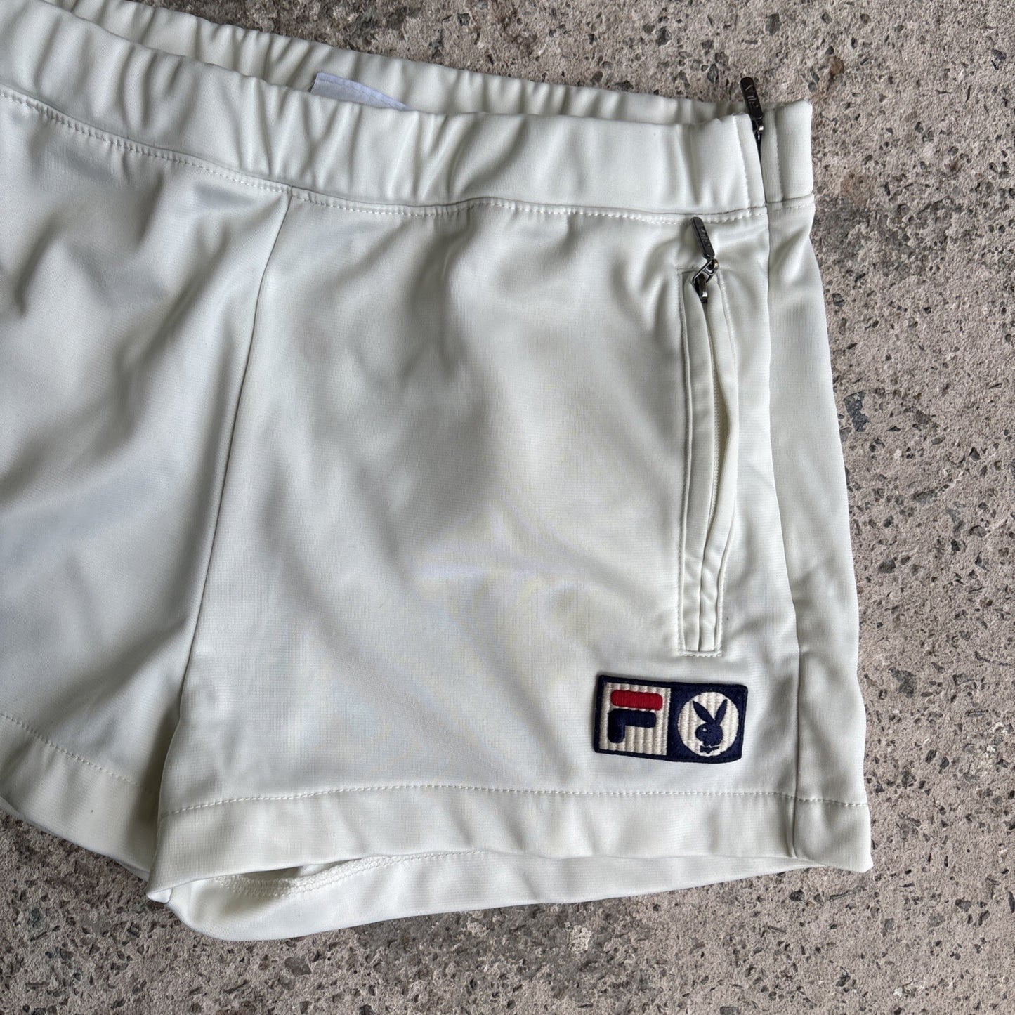 Cream Fila x Playboy Vintage Sports Shorts | Size Small (women’s)
