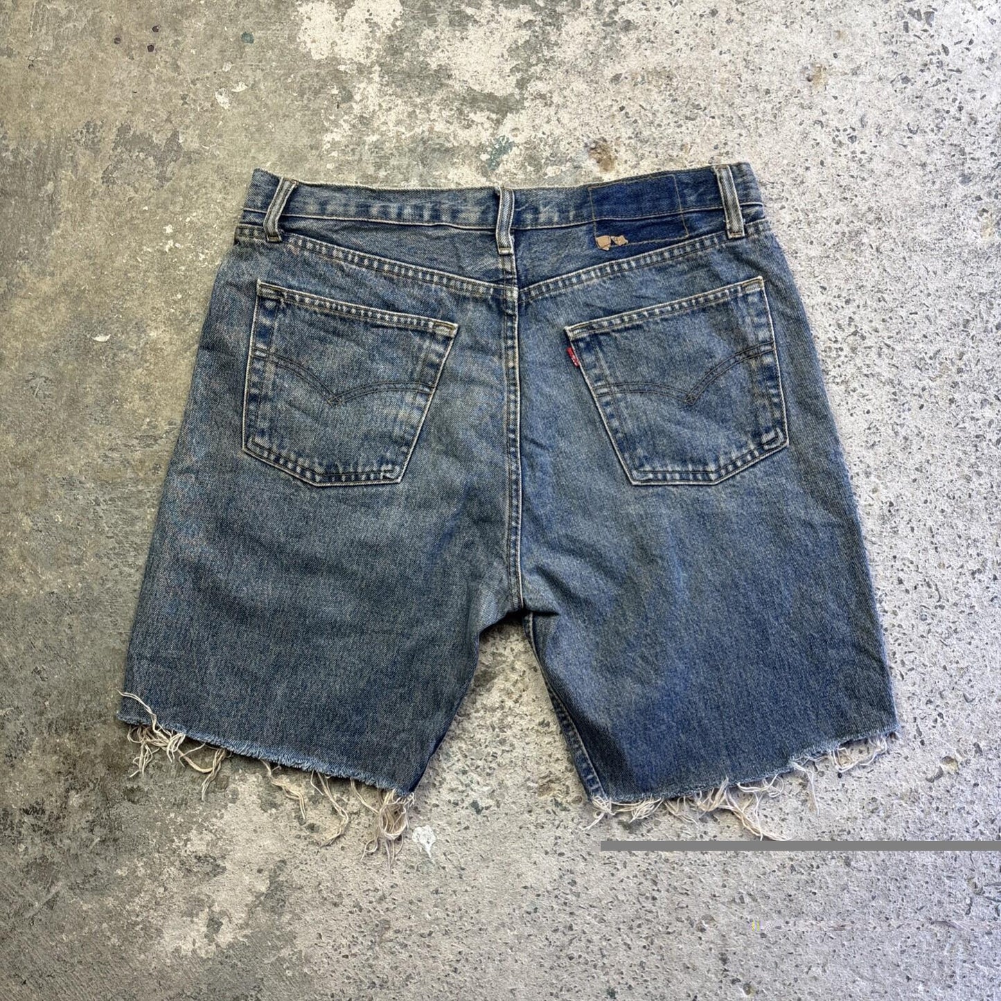 Vintage Blue Levi’s Cut Off Denim Jean Shorts | W33"