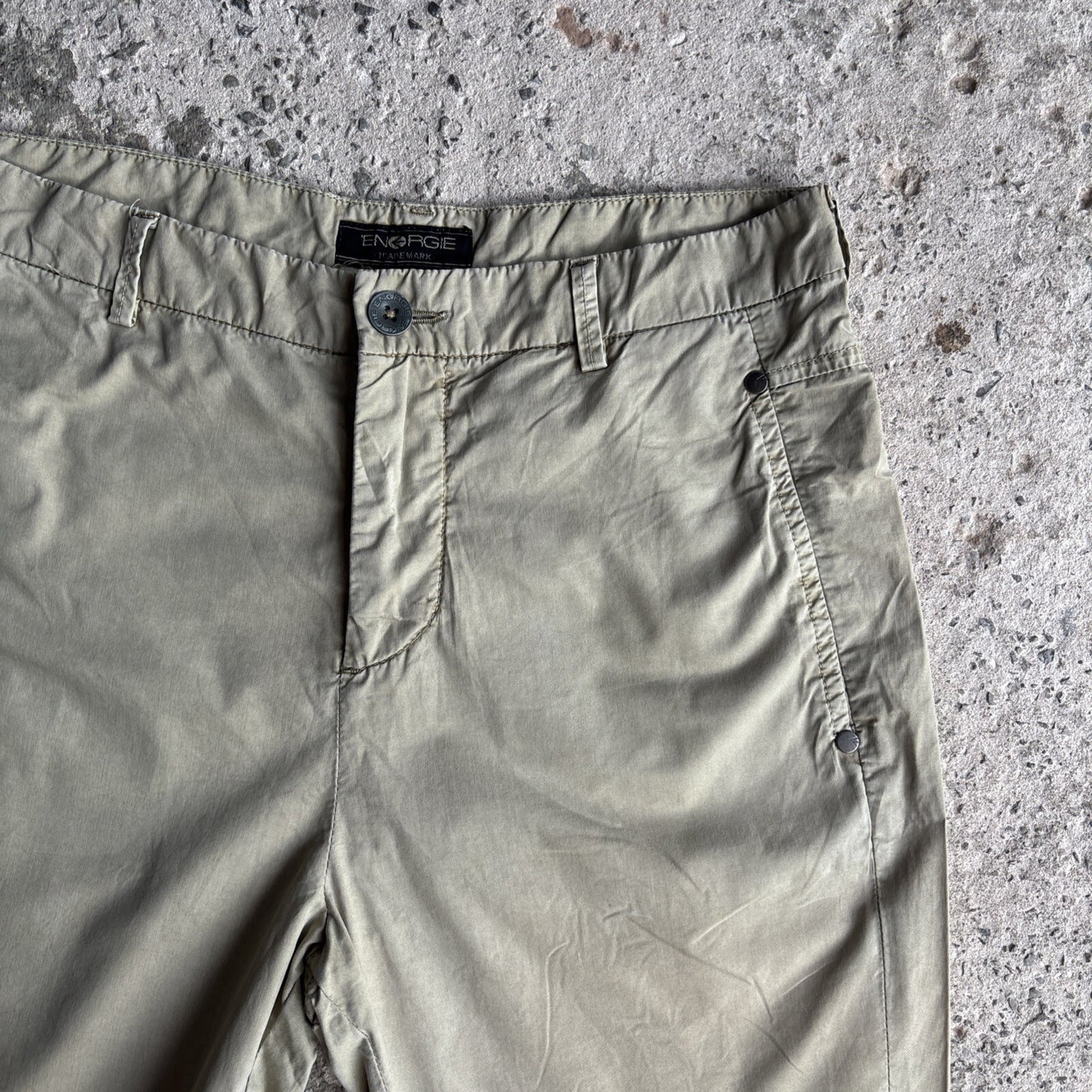 Light Khaki Green Energie Cotton Chino Shorts | W30