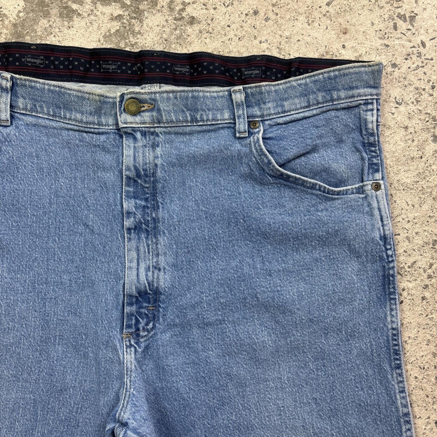 Blue Denim Wrangler Cut Off Jean Shorts | W42"