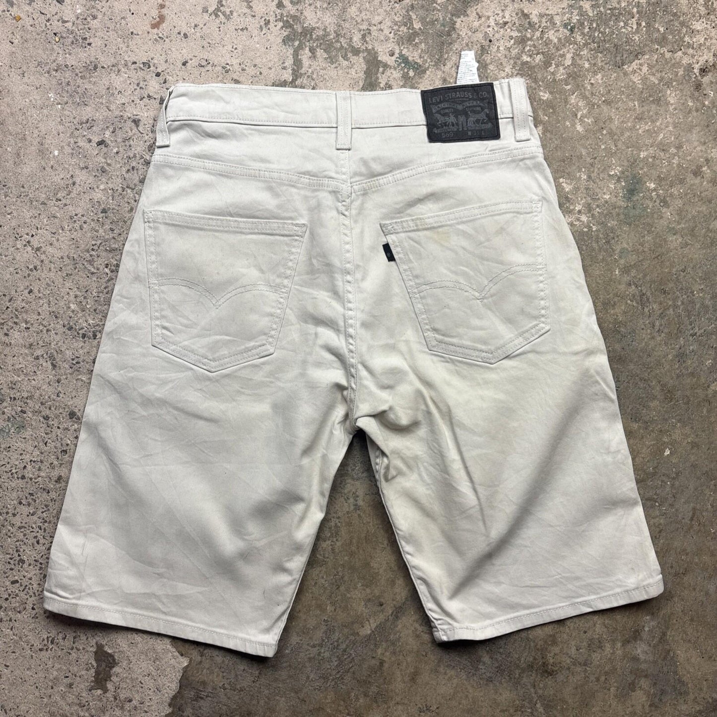 Cream Denim Levi’s 569 Bermuda Men’s Shorts | W31