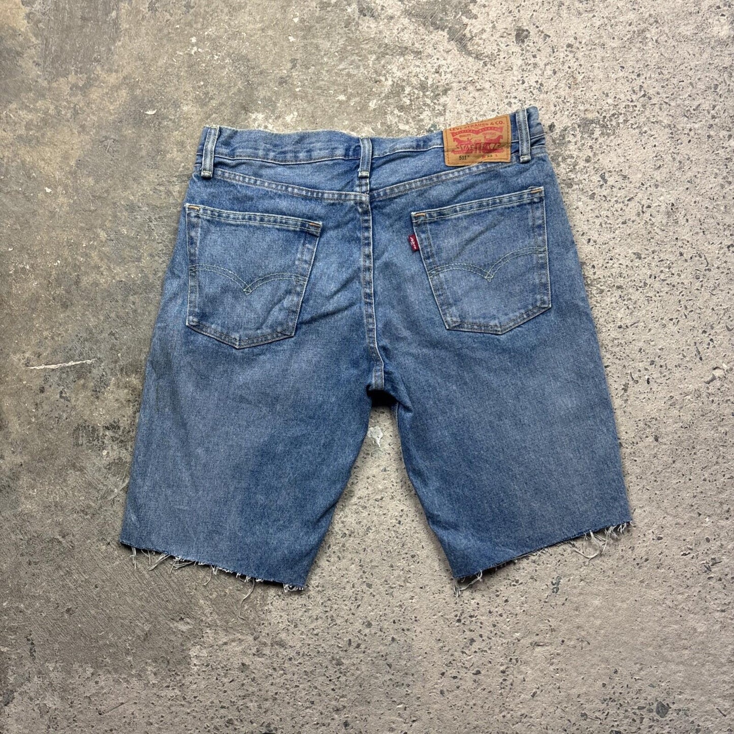 Blue Denim Levi’s 511 Cut Off Jean Shorts | W33"