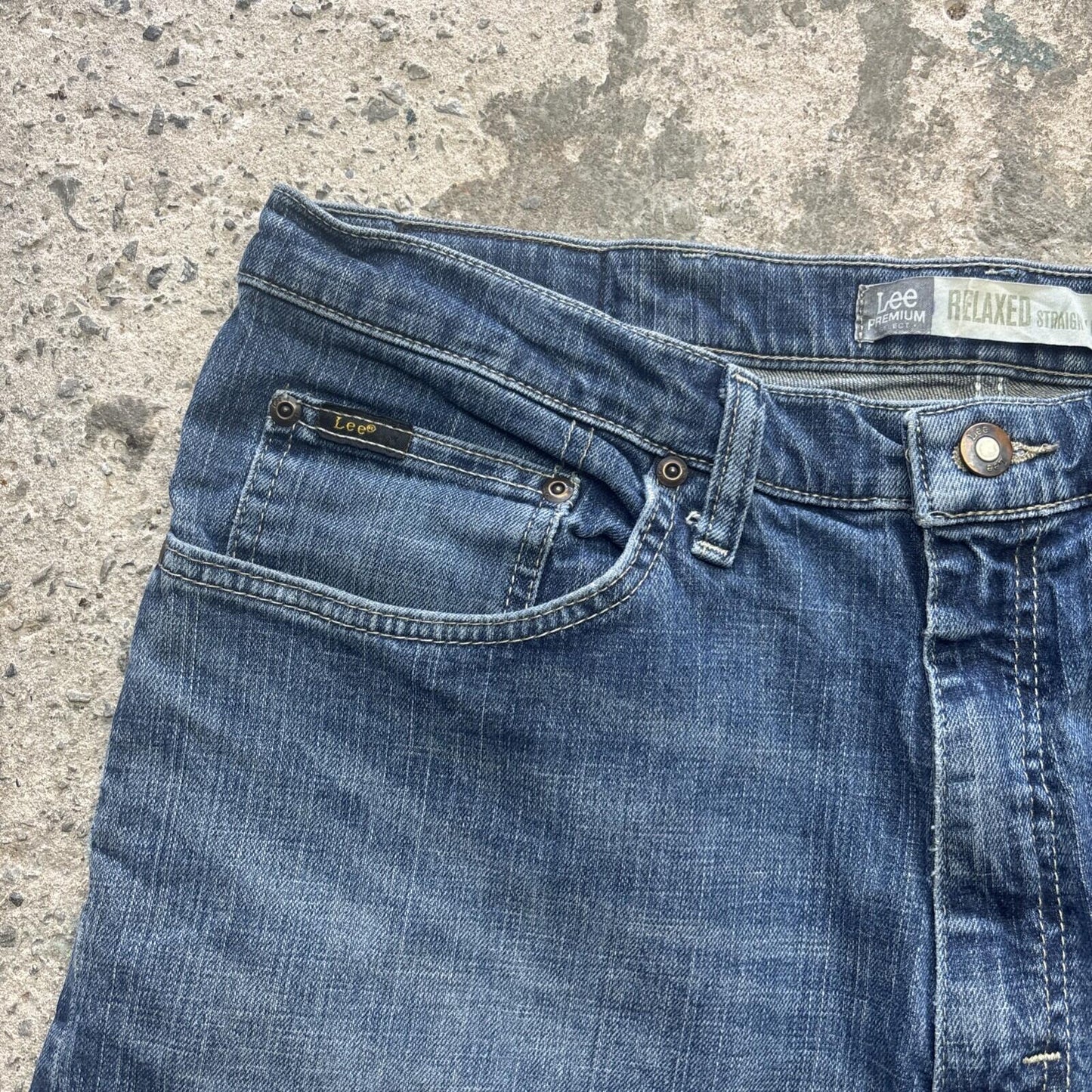 Blue Denim Lee Men’s Cut Off Shorts | W36