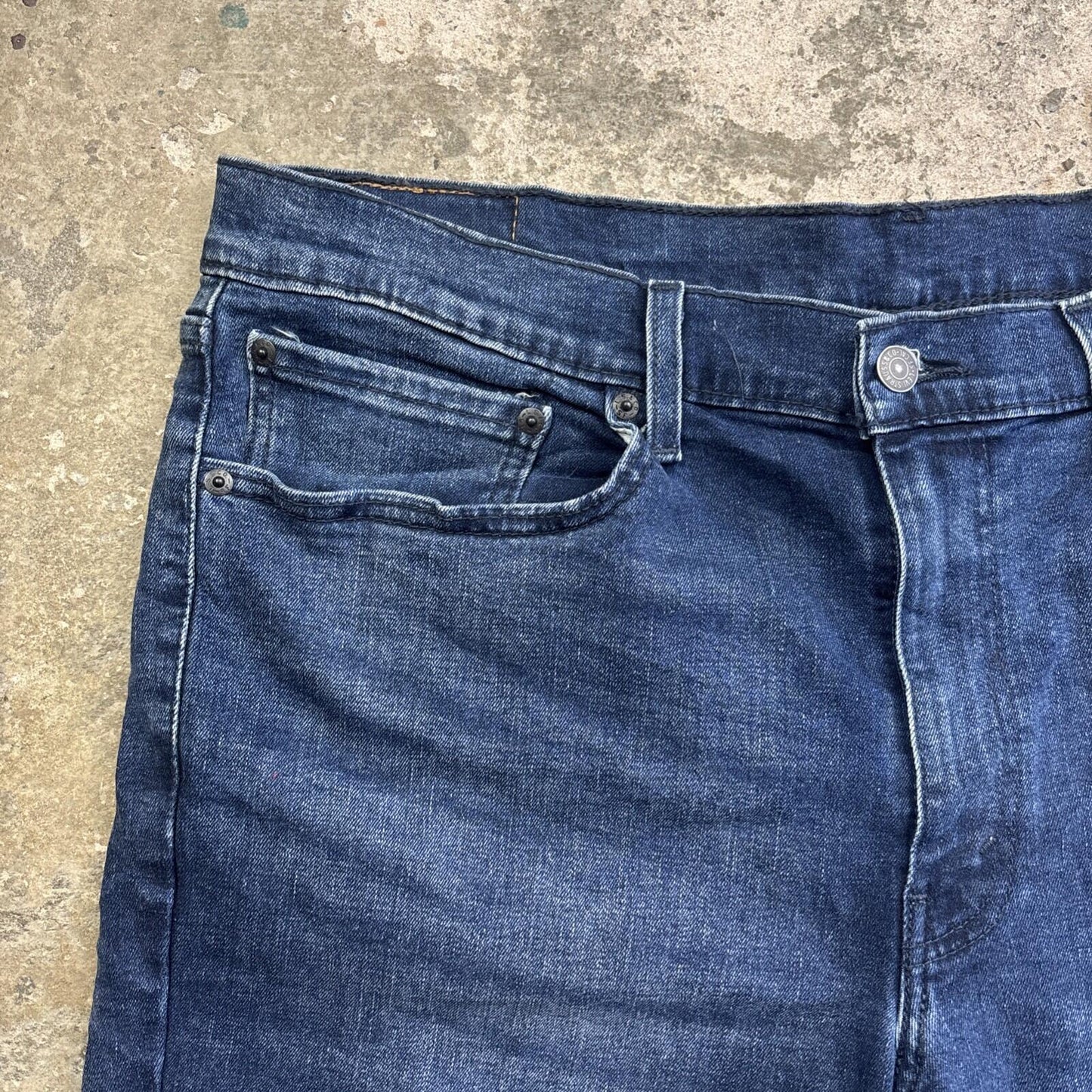 Navy Denim Levi’s Cut Off Jean Shorts | W36"