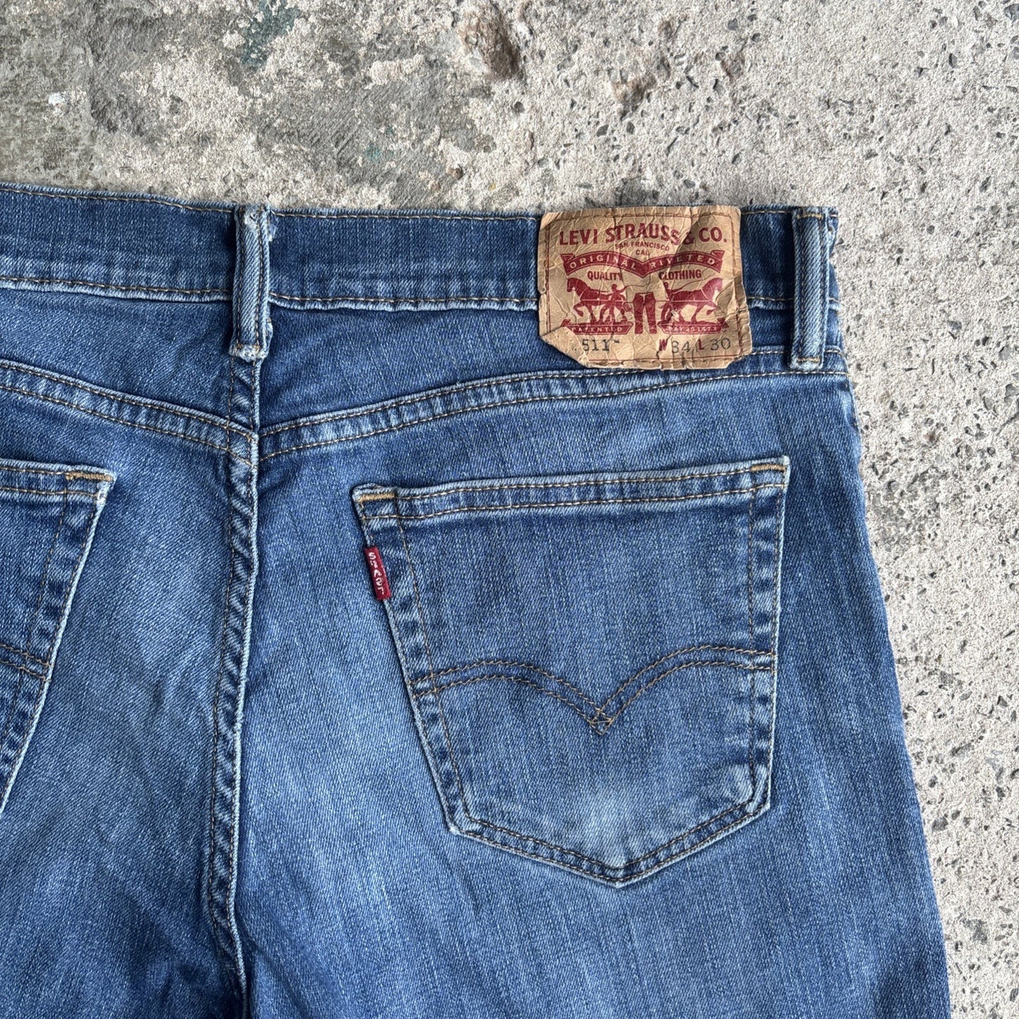 Blue Denim Levi’s 511 Cut Off Jean Shorts | W34"