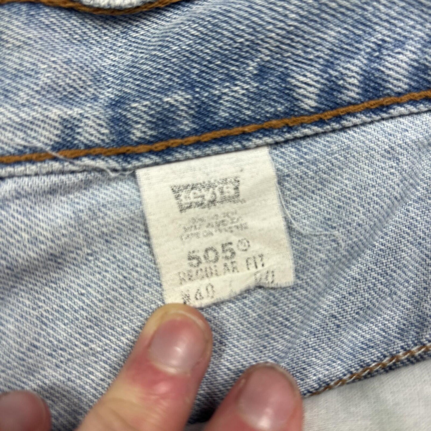 Light Blue Denim Levi’s 505 Relaxed Fit Jean Shorts | 40"