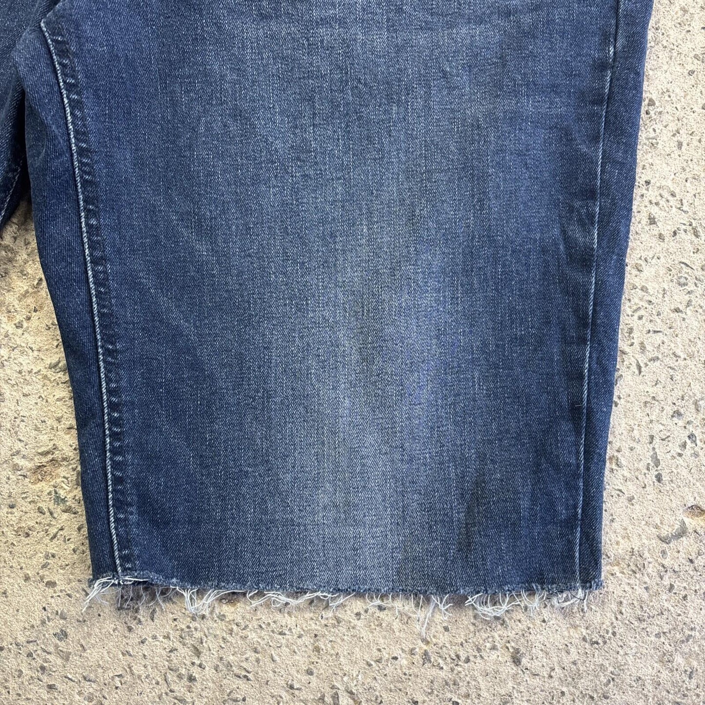 Navy Denim Levi’s Cut Off Jean Shorts | W36"