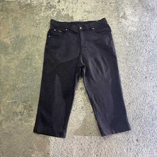 Dark Denim Lee Capri Jean Shorts W34 UK14