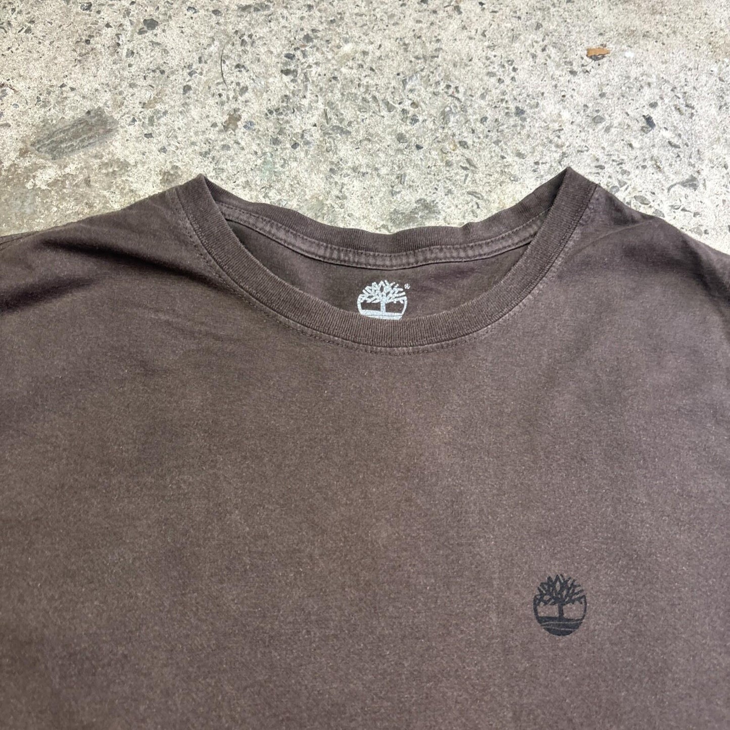 00s Brown Timberland Graphic Men’s T-shirt | L