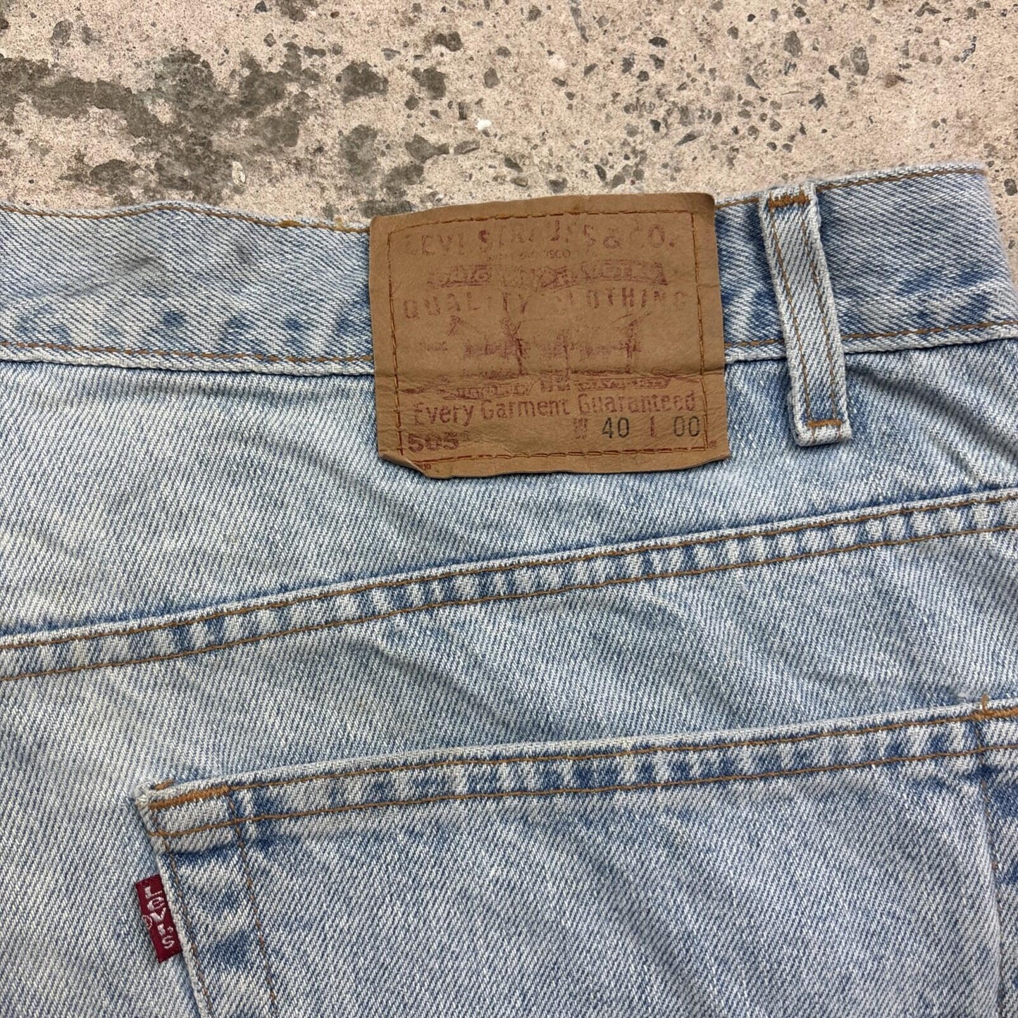 Light Blue Denim Levi’s 505 Relaxed Fit Jean Shorts | 40"