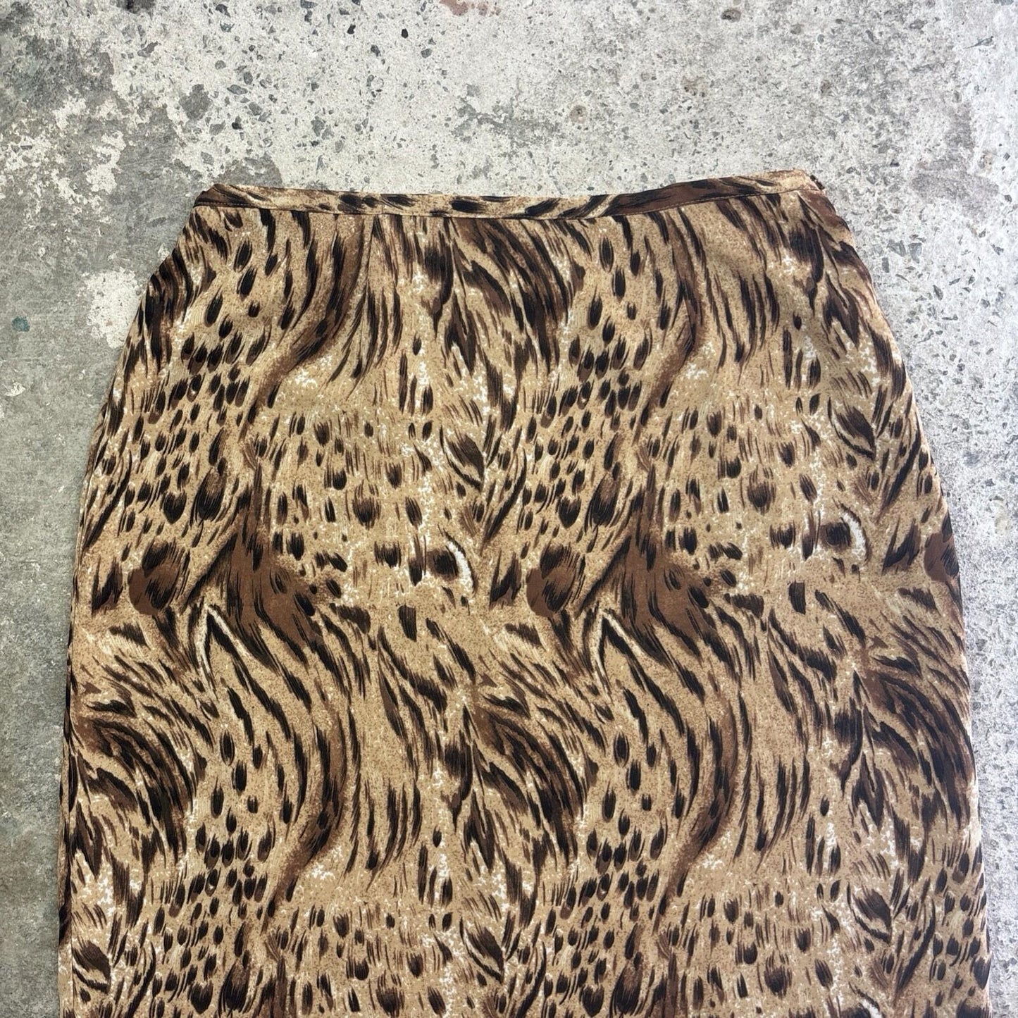 Kathie Lee Leopard Print Slit Maxi Skirt | W30
