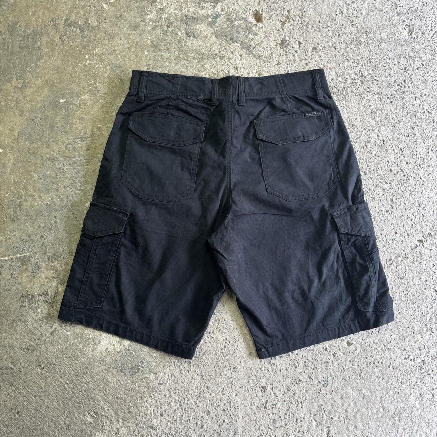 Black Lee Textured Cargo Shorts | W32"