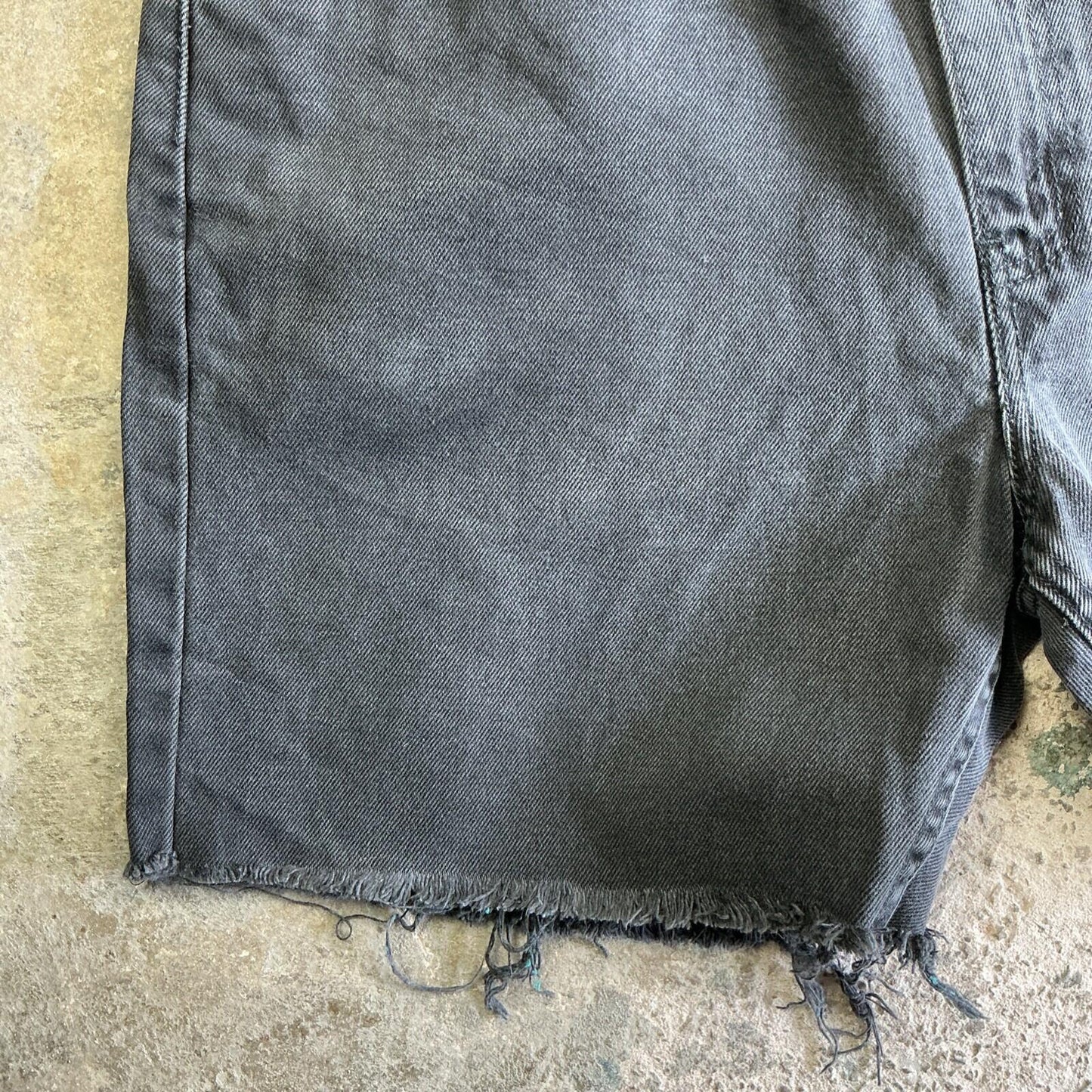 Black Levi’s Denim Jean Shorts with Cut Offs | W36