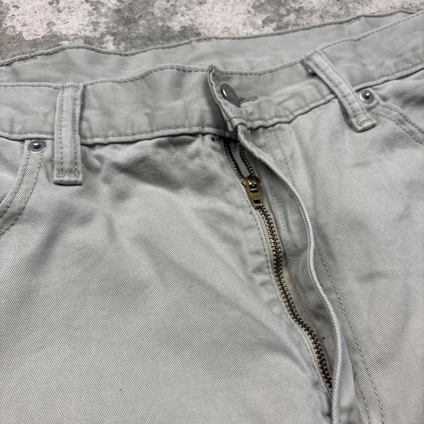 Biege Levis 514 Cotton Cut Off Shorts | W38"
