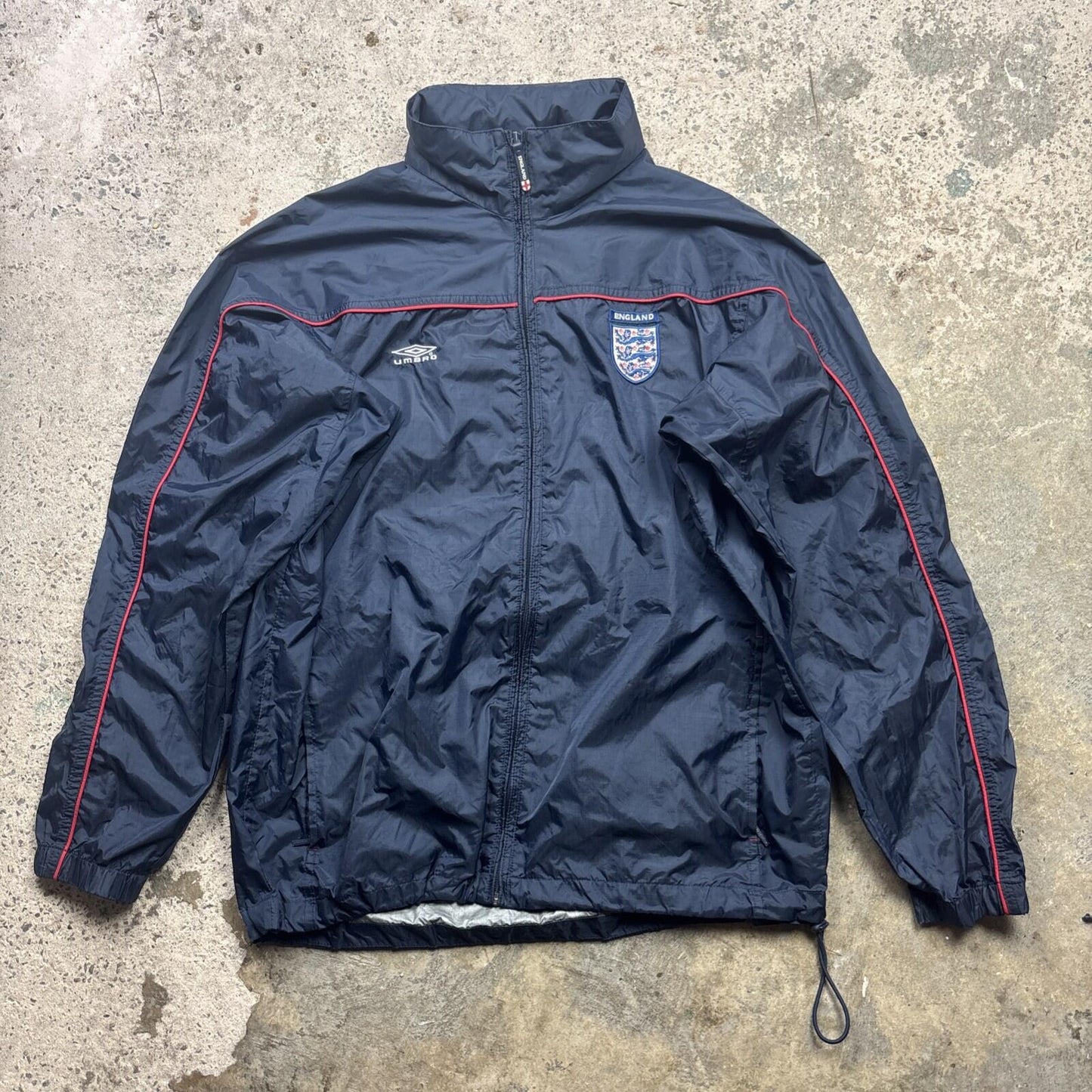 00s Navy England Umbro Men’s Windbreaker Jacket | M