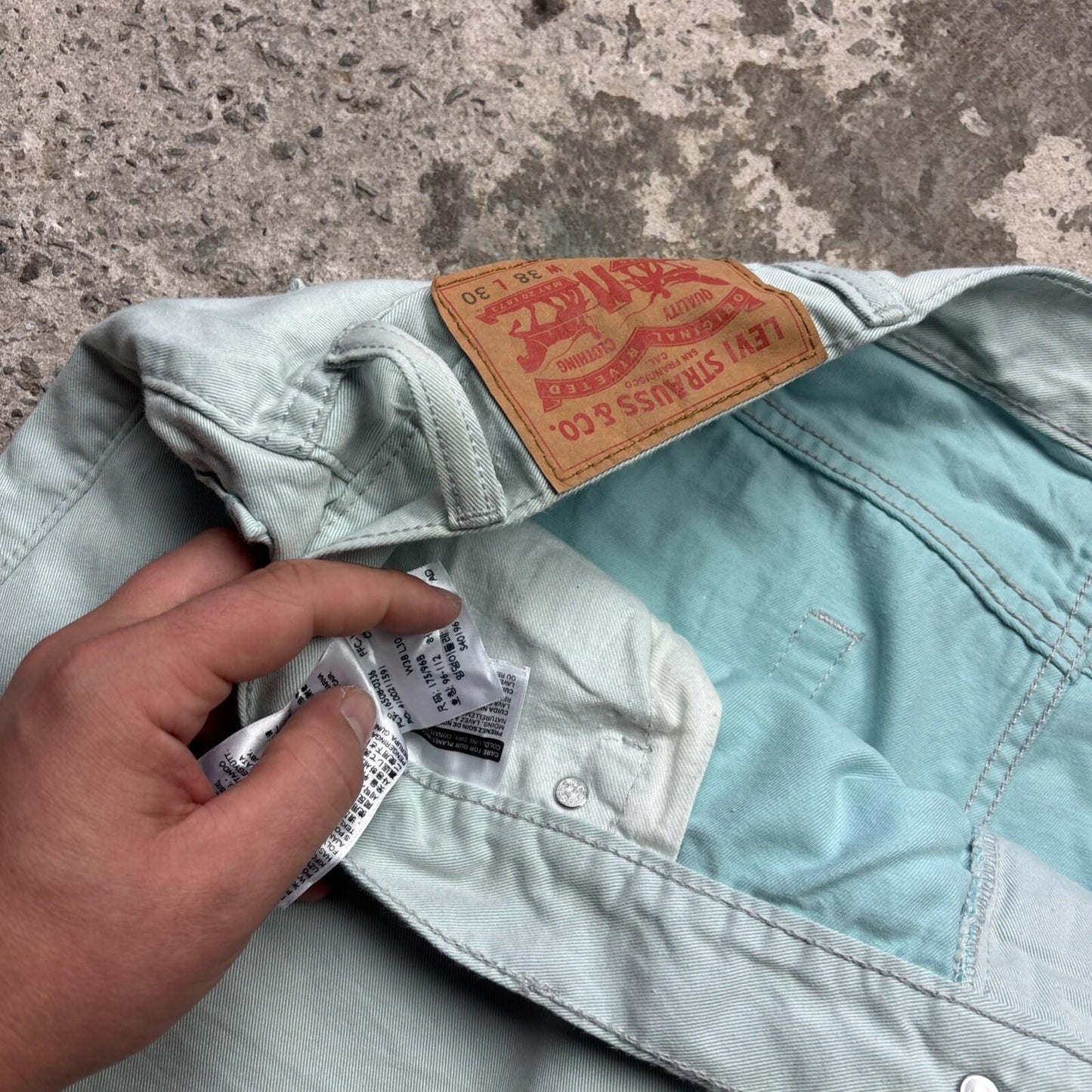 Teal Levi’s 508 Men’s Cut Off Shorts | W38
