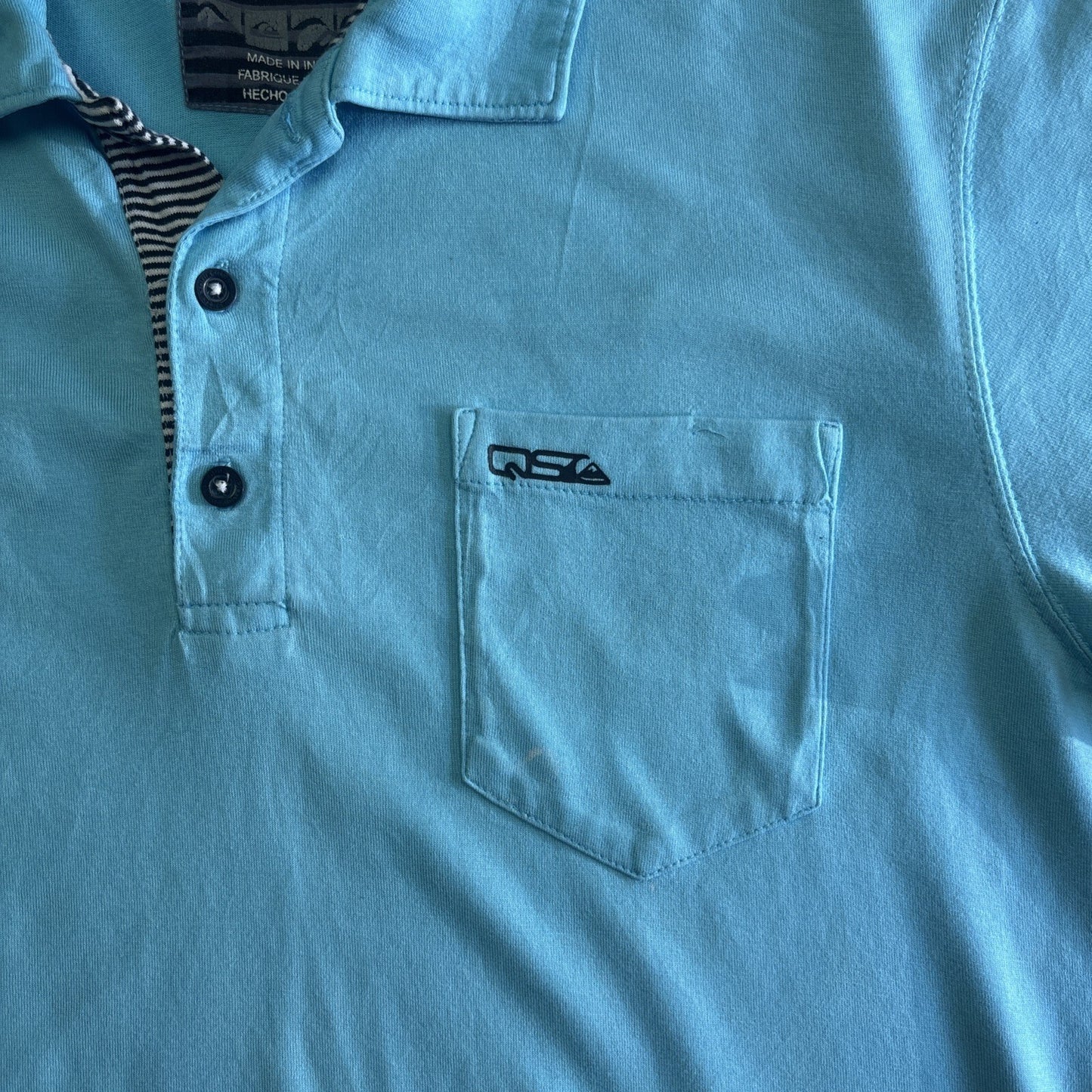 Blue Quiksilver Y2K Polo Shirt W/ Chest Pocket | Size L