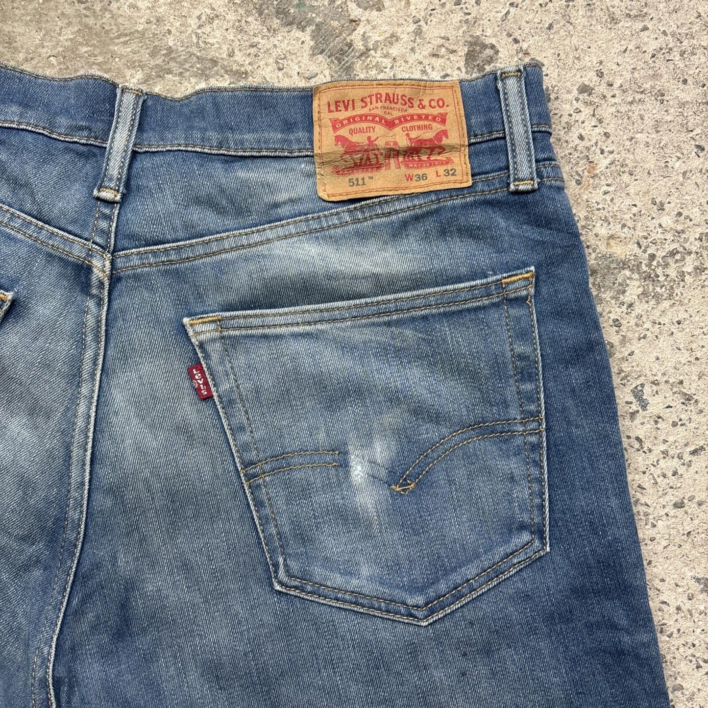 Blue Denim Levi’s 511 Cut-Off Jean Shorts | W36"