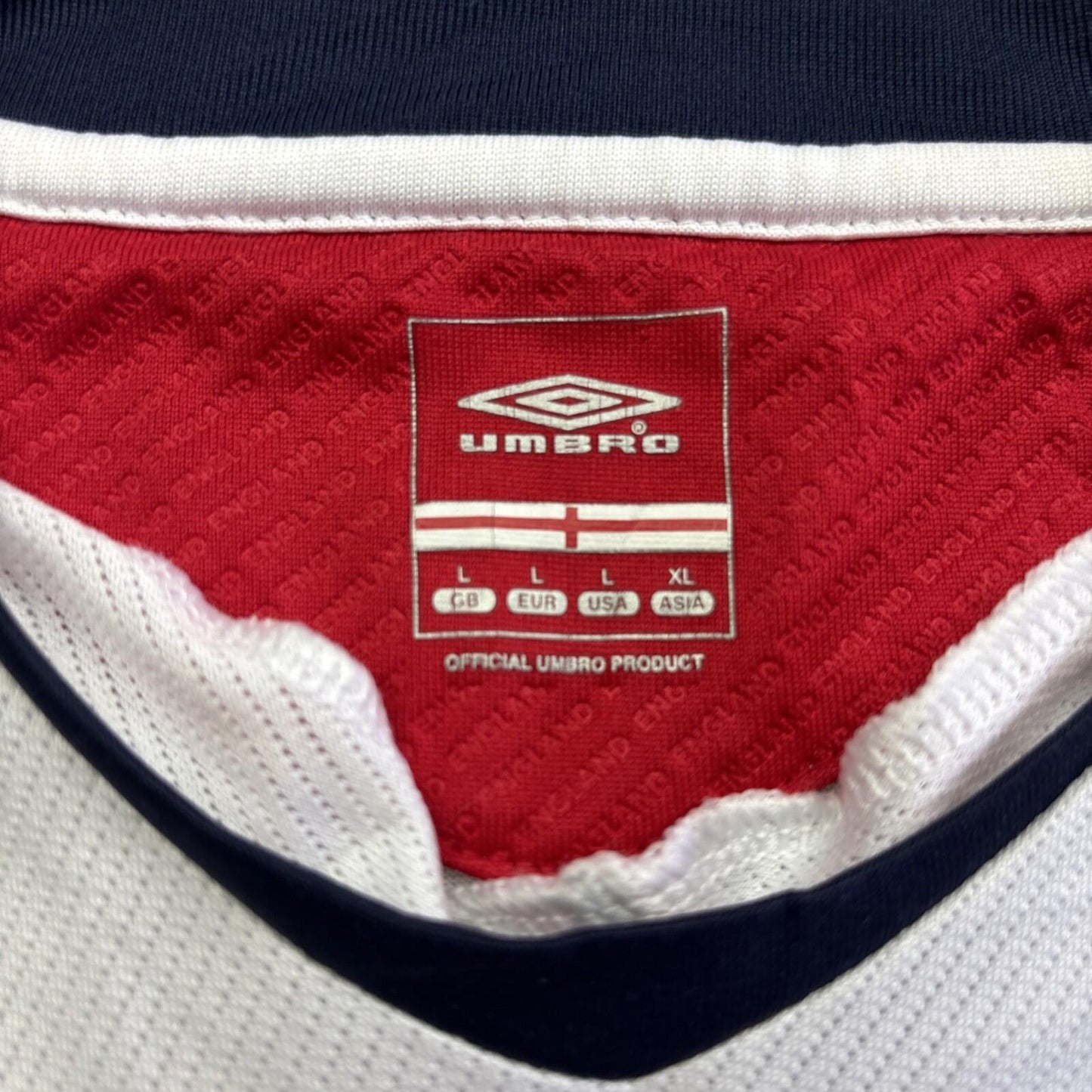 White 2000s Umbro England Football Training Vest | Size: L