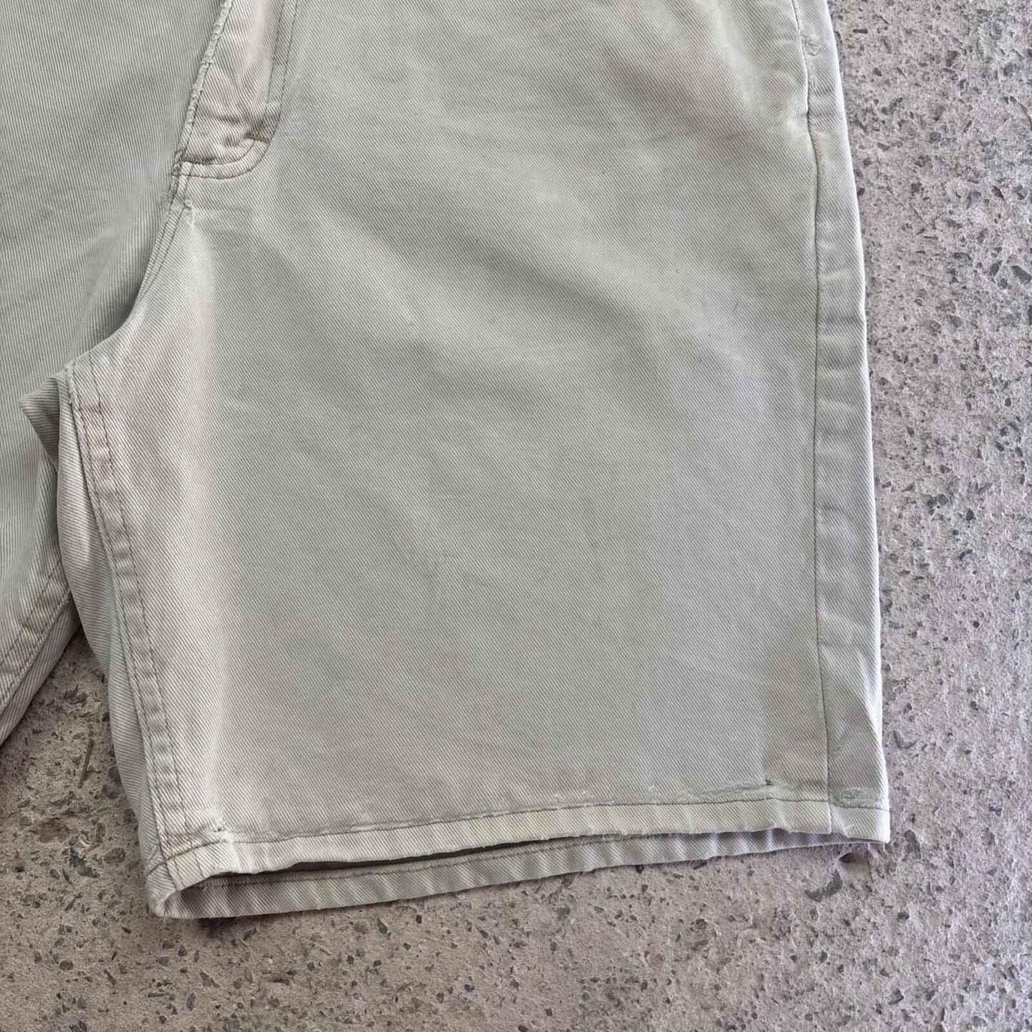 Vintage Beige Lee Relaxed  Jean Shorts | W36"