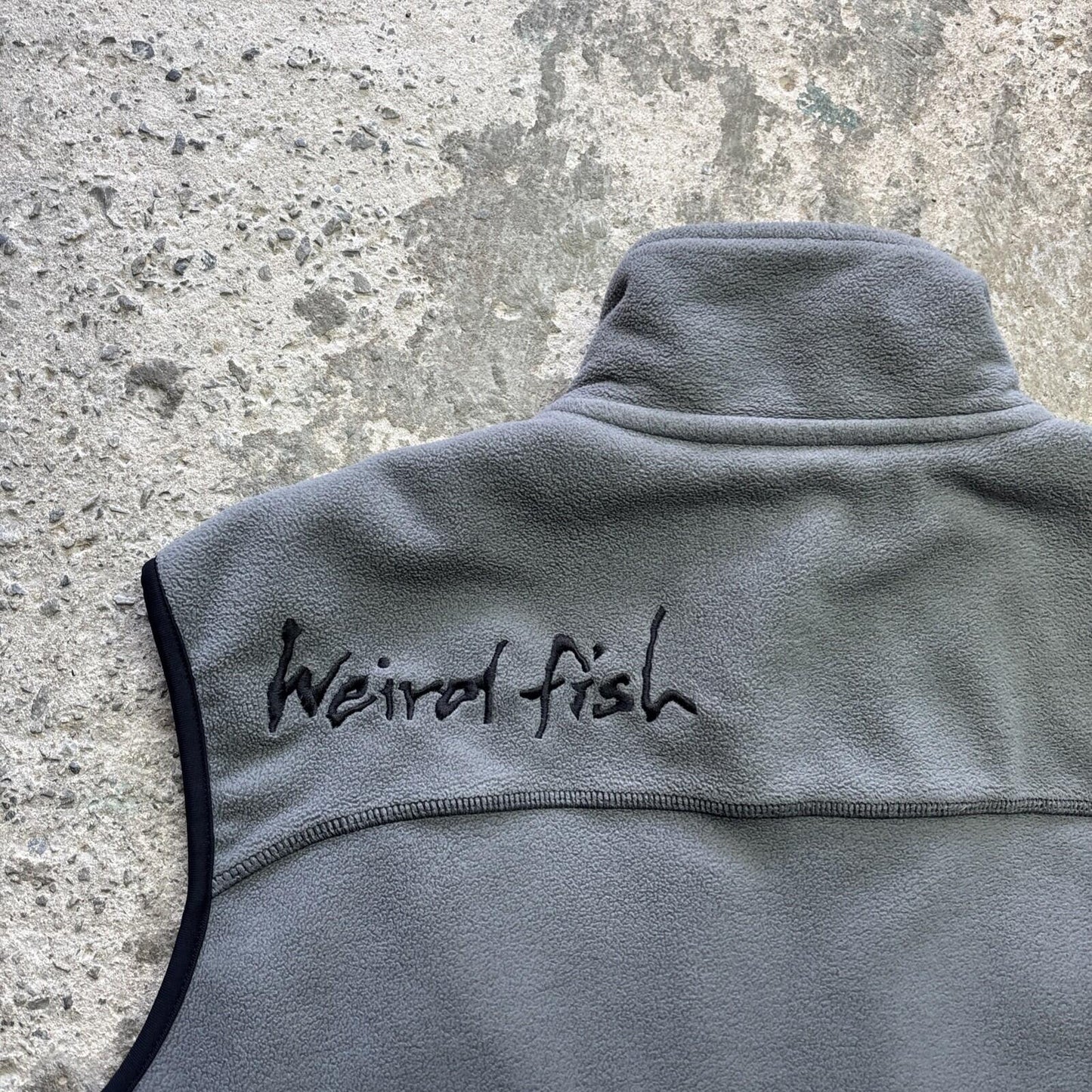 Weird Fish Men's Grey Full Zip Fleece Gilet 00s - M