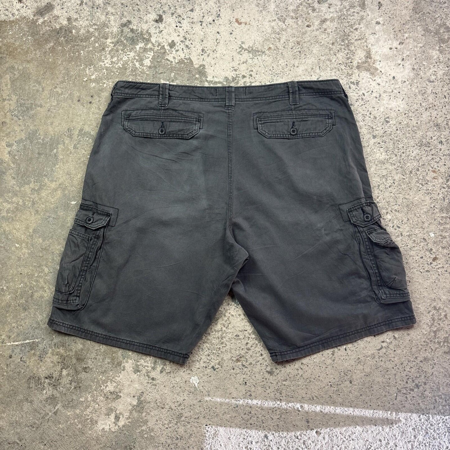 Dark Grey Lee Cotton Cargo Shorts | W42"